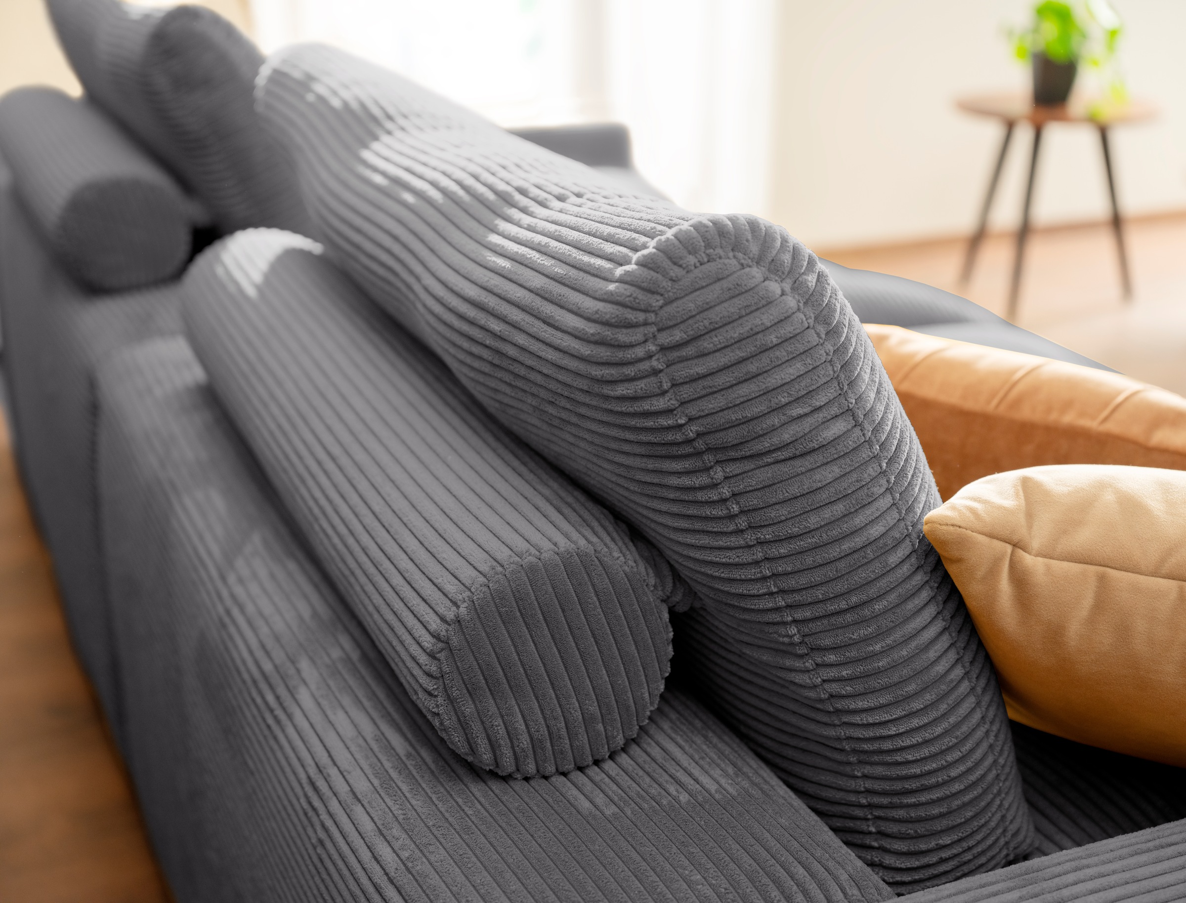 alina Big-Sofa »Sandy« 266 cm breit und 123 cm tief, in modernem Cordstoff