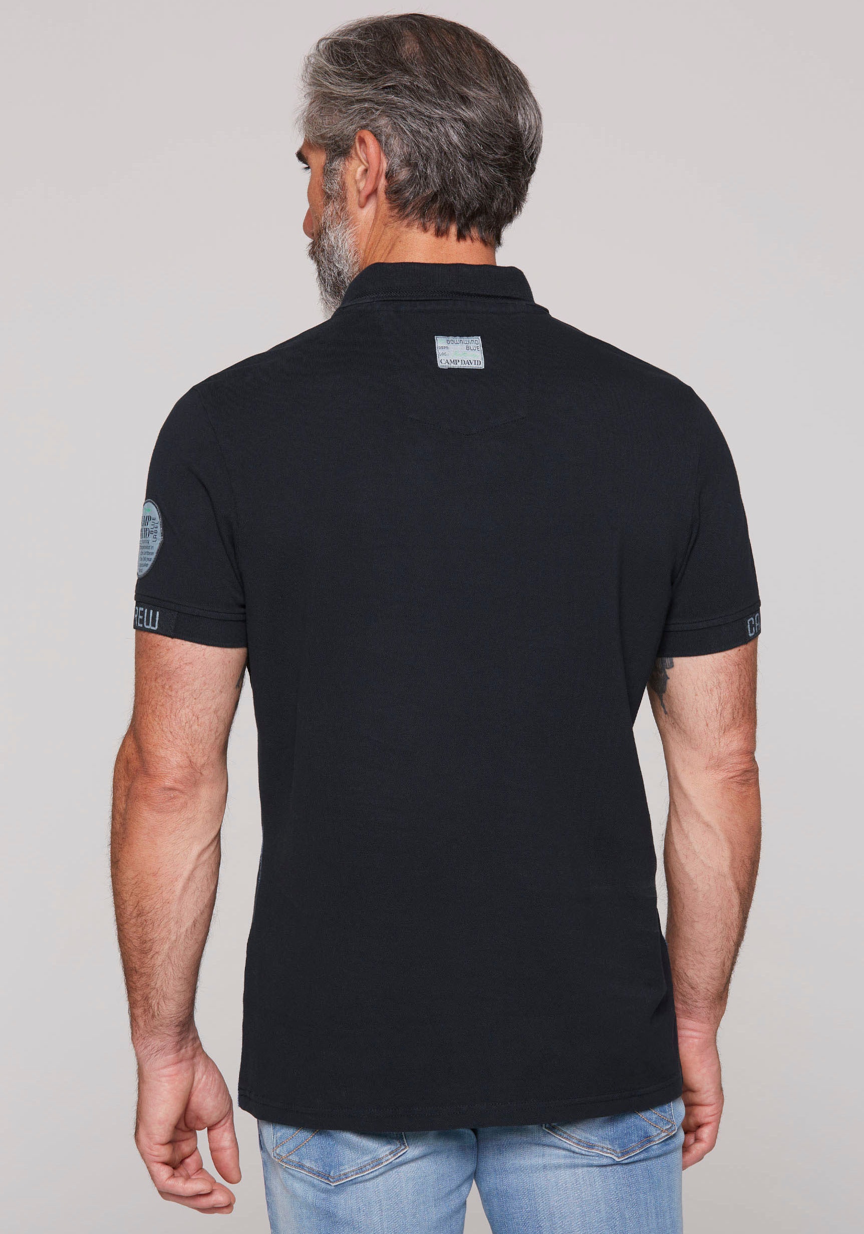 CAMP DAVID Poloshirt, mit Logo-Applikationen