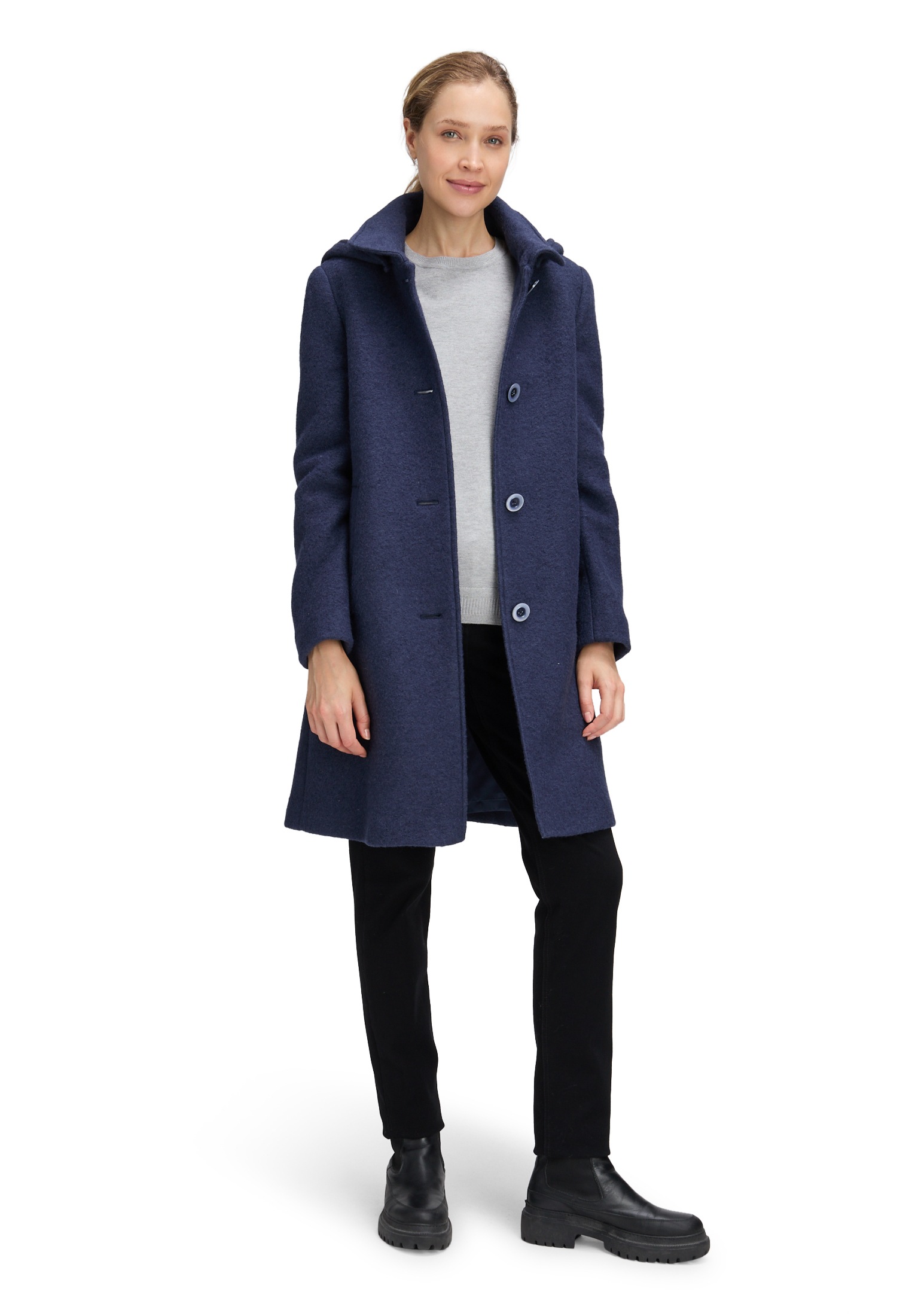 Betty Barclay Wolljacke »Wollmantel mit abnehmbarer Kapuze«
