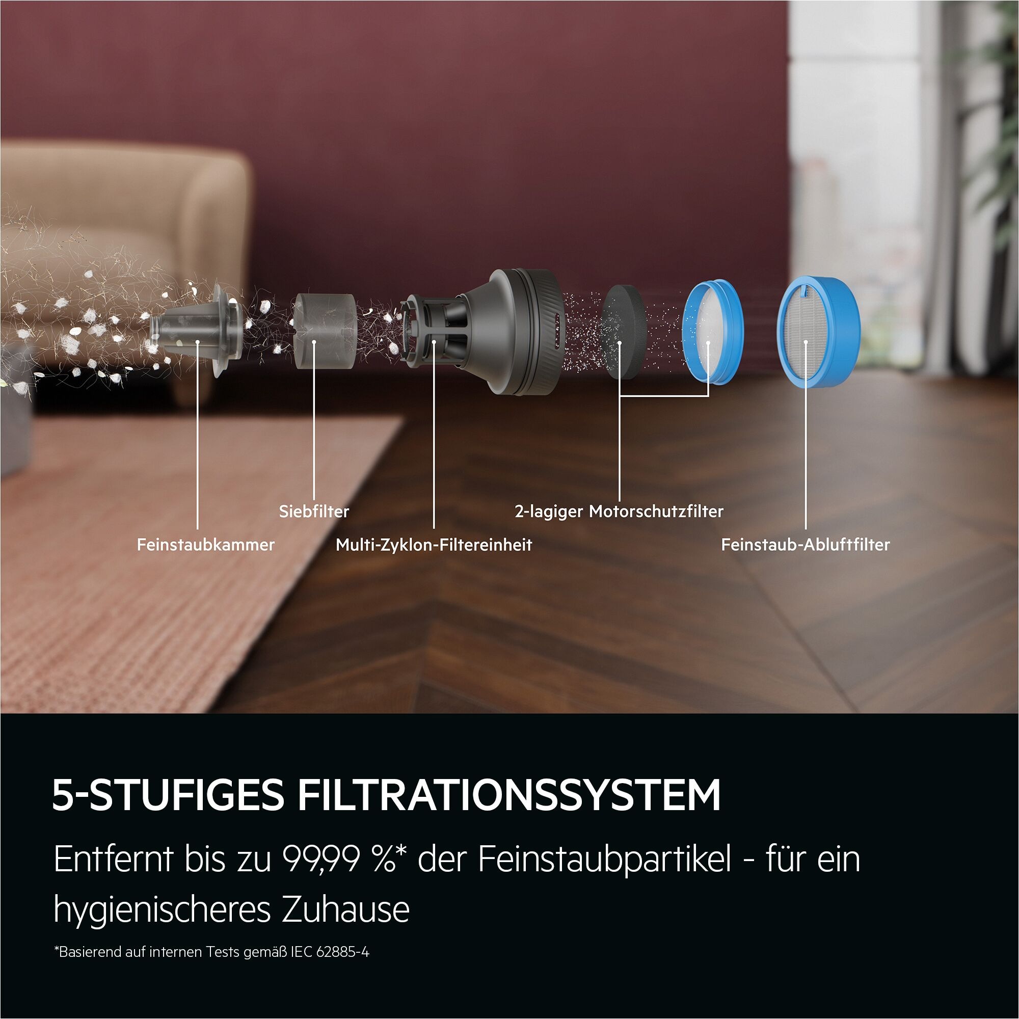 AEG Akku-Hand-und Stielstaubsauger »ULTIMATE 8000 (AP83AB25DG), beutellos, mit Absaugstation«, Hygienische Absaugung des Staubbehälters ohne Kontakt mit Schmutz