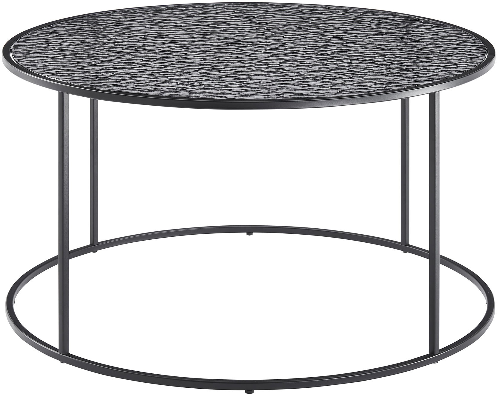 SalesFever Couchtisch, (1 St.), Glasplatte mit Strukturoptik