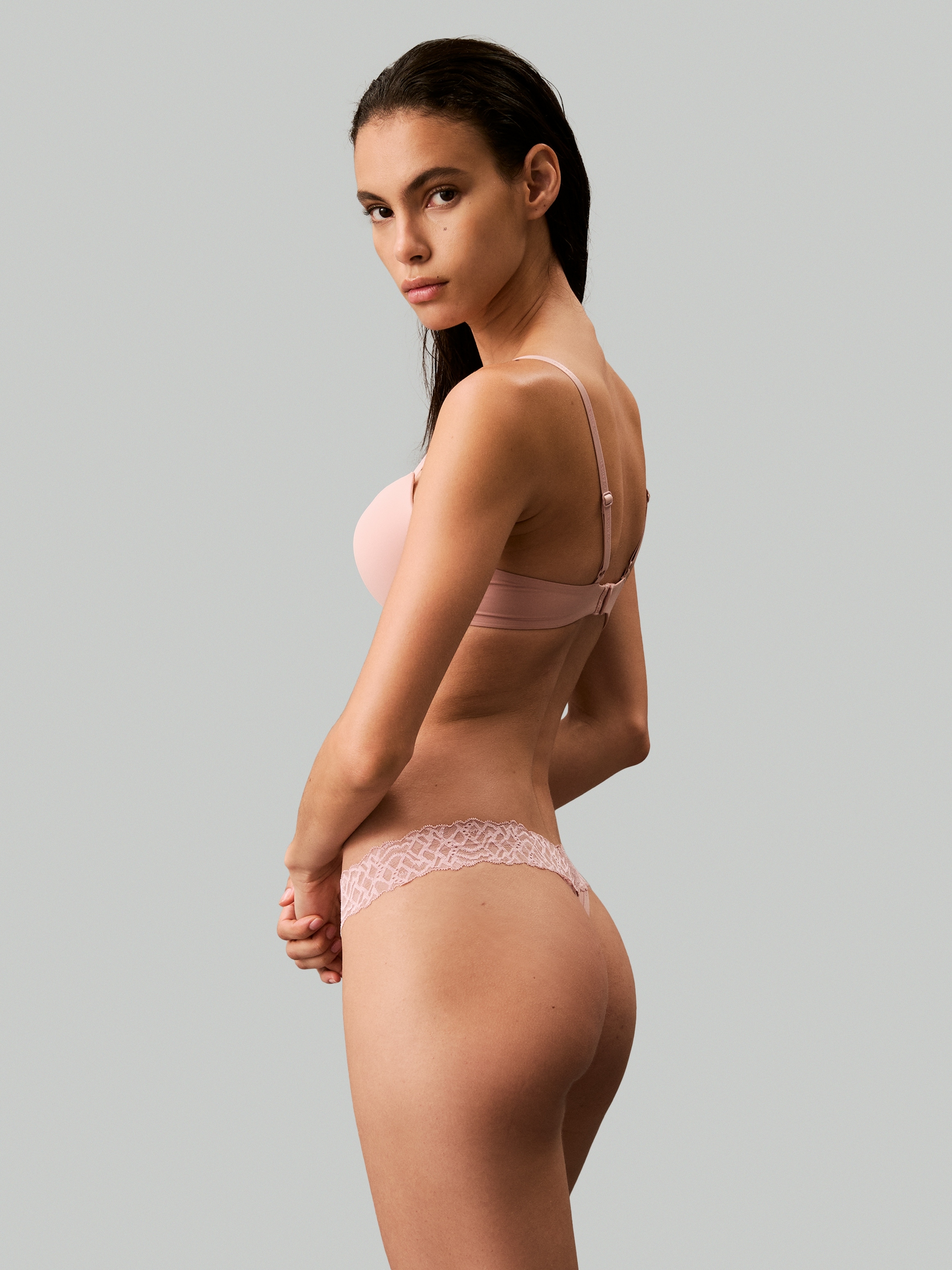 Calvin Klein Underwear Stringtanga »THONG«, mit Spitze am Bund