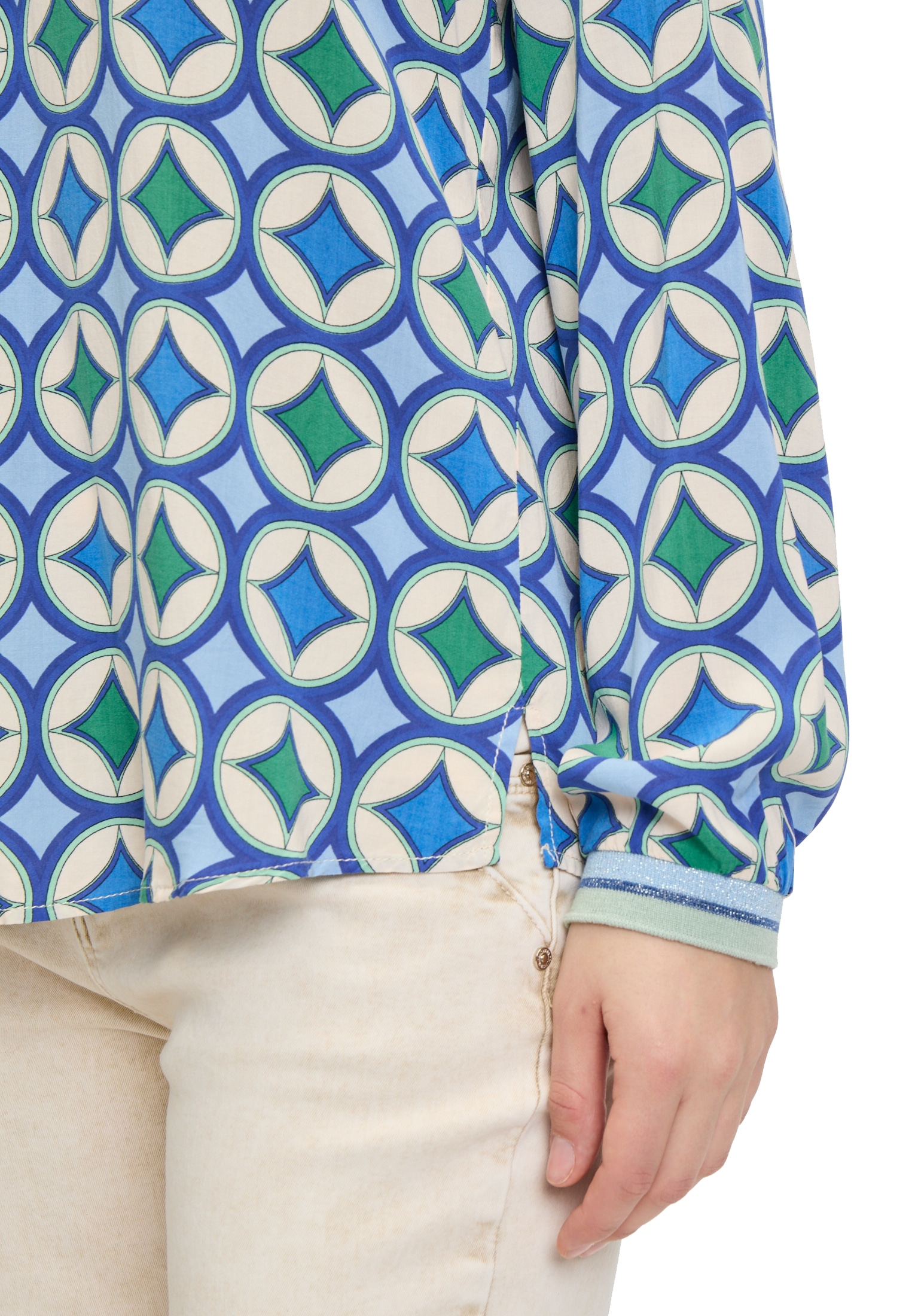 Cartoon Klassische Bluse »Blusenshirt mit Rippbündchen«