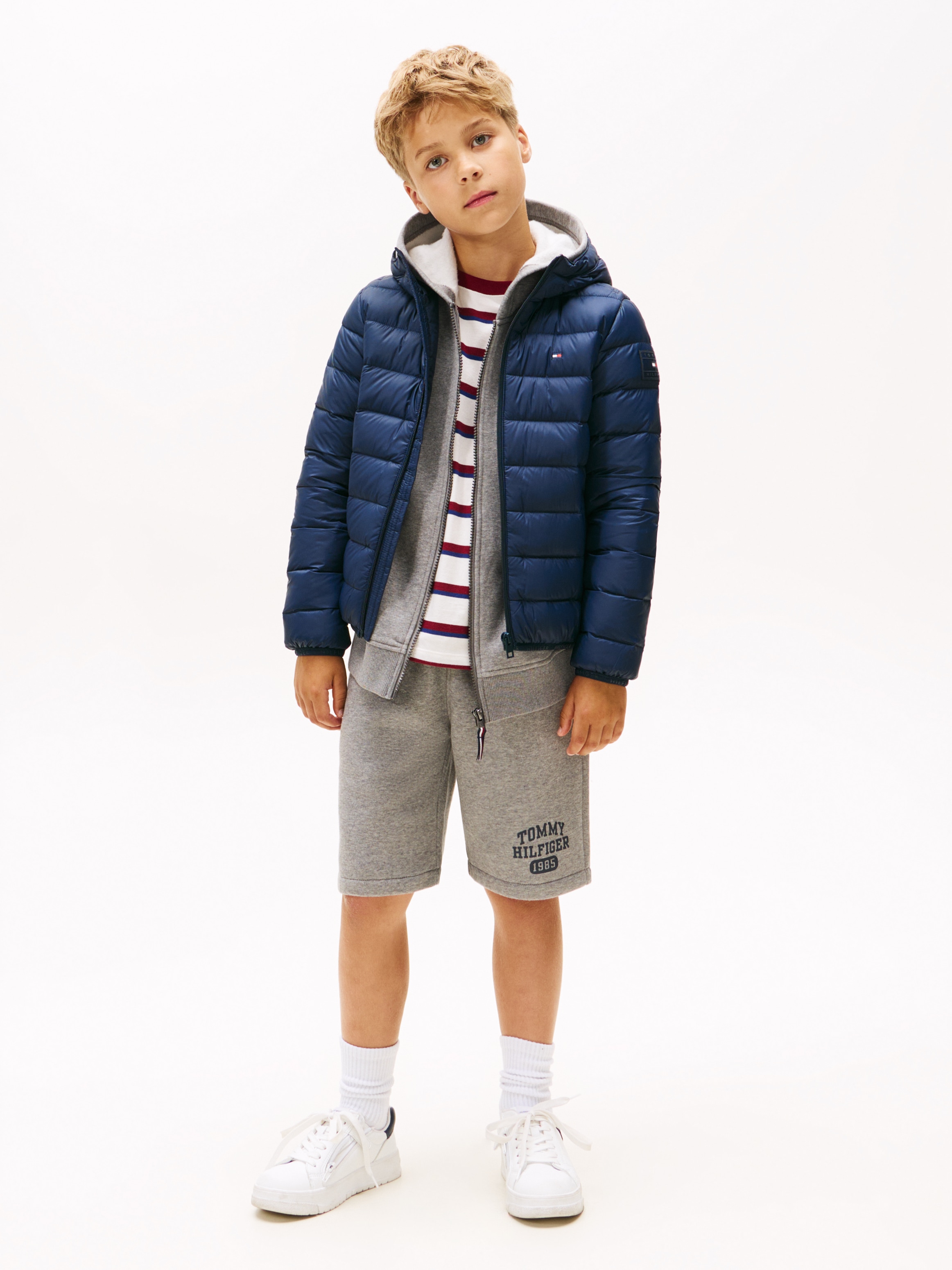 Tommy Hilfiger Steppjacke »U LIGHT DOWN HOODED JACKET«, mit Kapuze, Kinder bis 16 Jahre