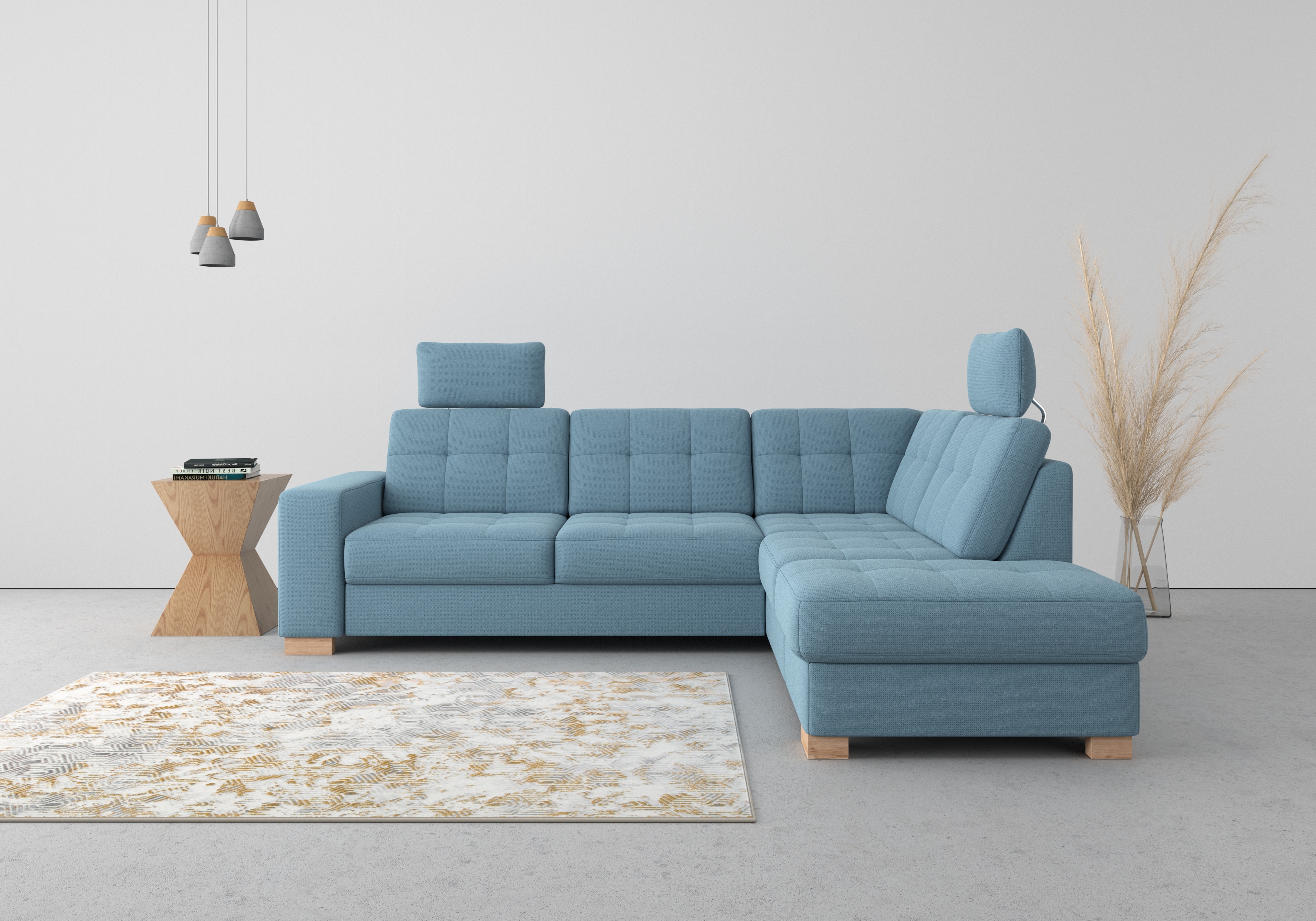 sit&more Ecksofa "Quincy L-Form" wahlweise mit Schlaffunktion und Bettkasten
