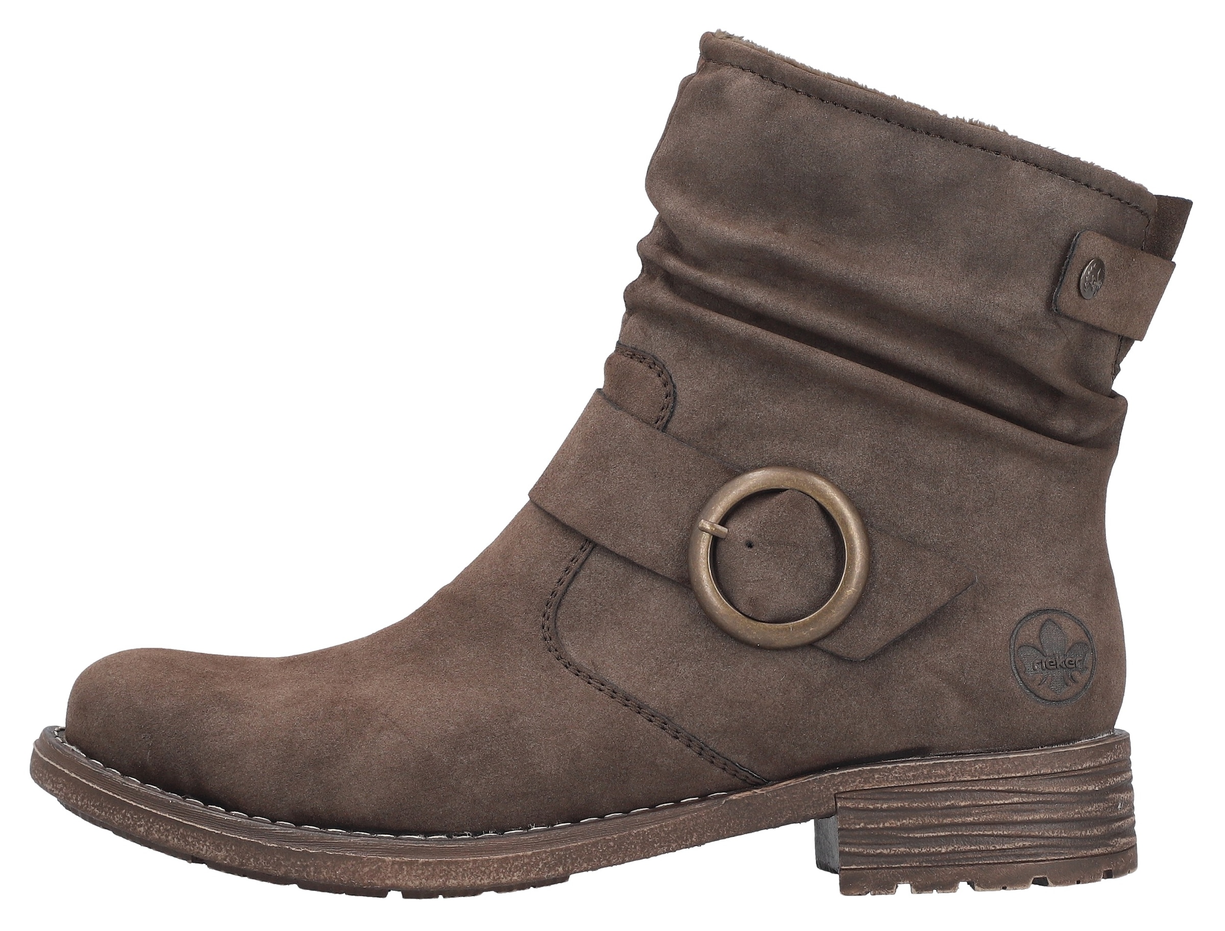 Rieker Stiefelette  Boots, Blockabsatz, slouchy Schaft und Innenreißverschluss