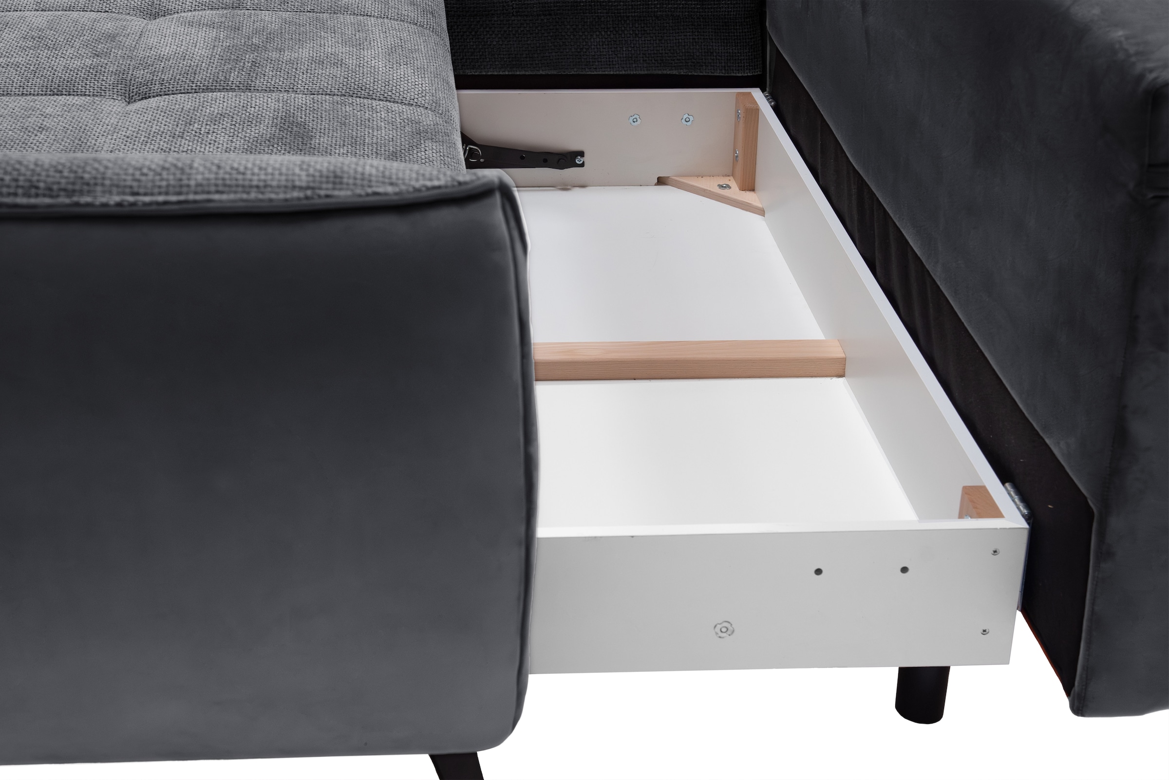 exxpo - sofa fashion Ecksofa »Midway mit einfacher Easy-Lift-Bettfunktion, bequem und modern«, inkl. Bettfunktion und praktischem Bettkasten, L-Form