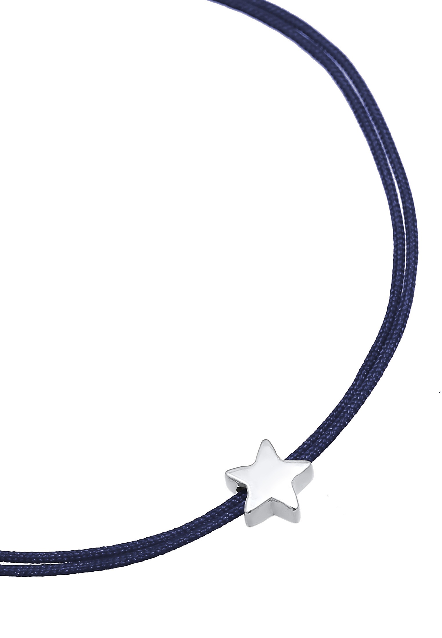 Elli Armkette »Armband Stern Astro Textilband 925 Silber«
