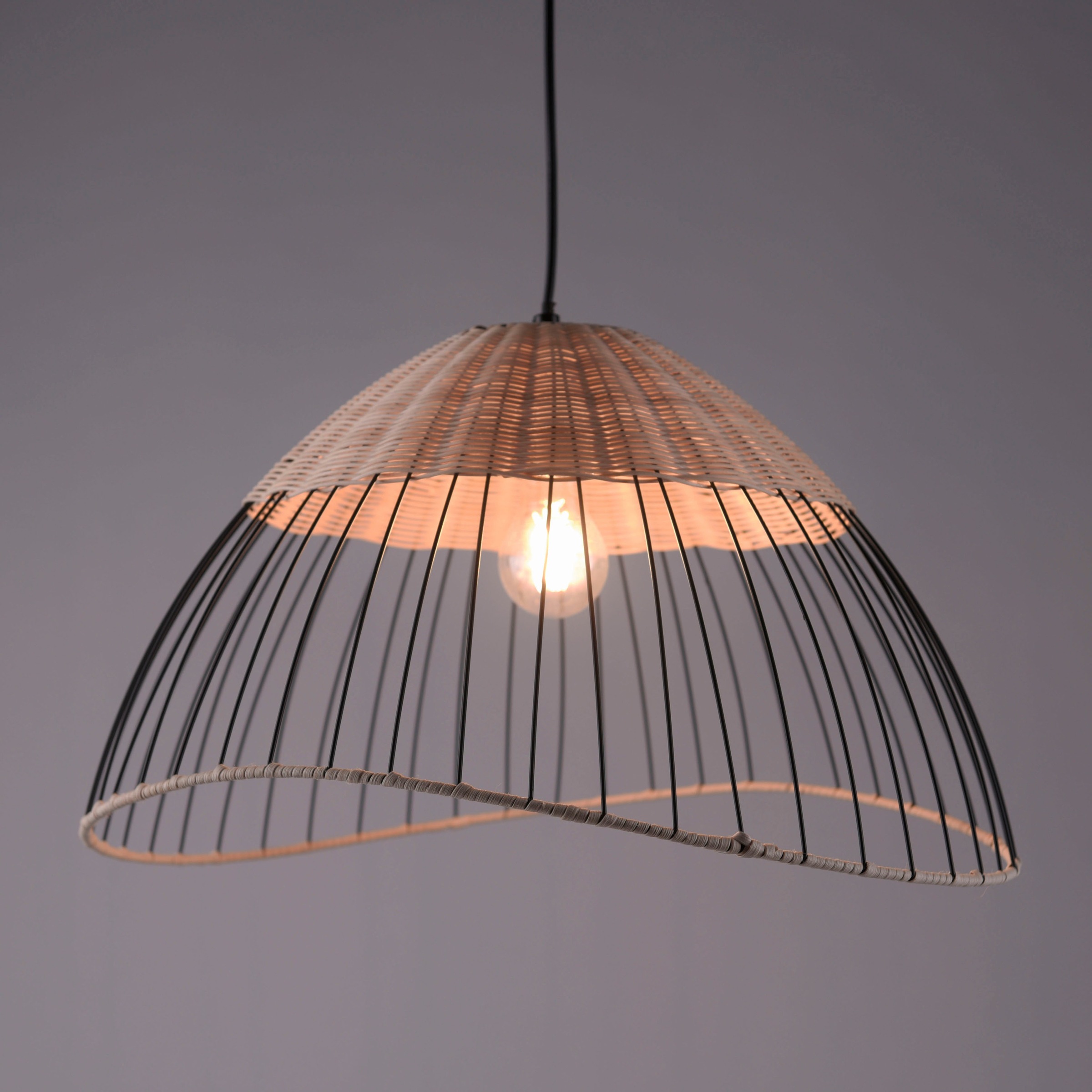 JUST LIGHT Pendelleuchte »KORE«, 1 flammig, Leuchtmittel E27 | ohne Leuchtmittel, ExklusiveE27