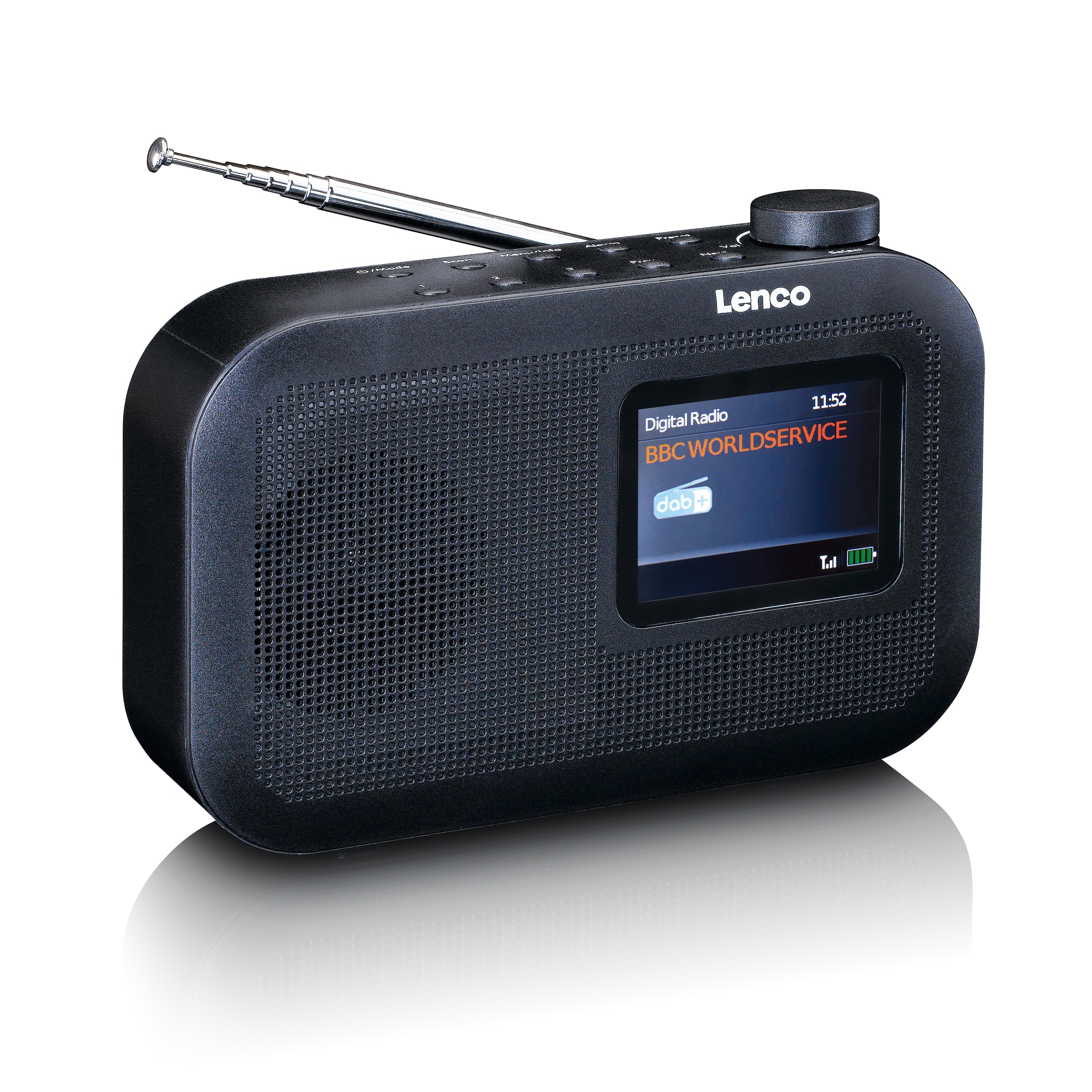 Lenco Digitalradio (DAB+) »PDR-026BK« (Bluetooth Digitalradio (DAB+) | FM-Tuner ) tragbar, großes Farbdisplay und integr. Akku