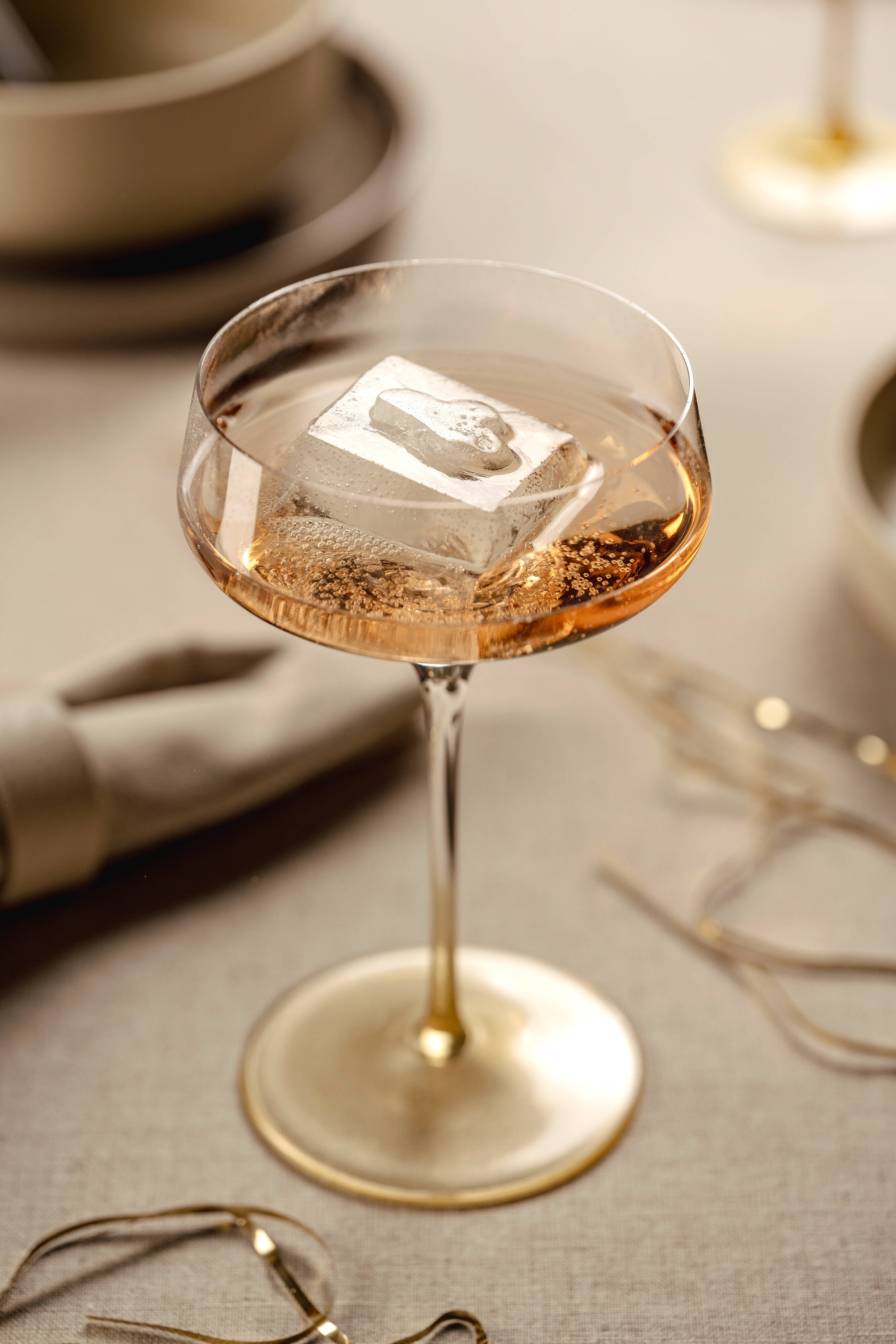 LEONARDO Champagnerglas »PUCCINI, goldfarben« 2er Set, 350ml