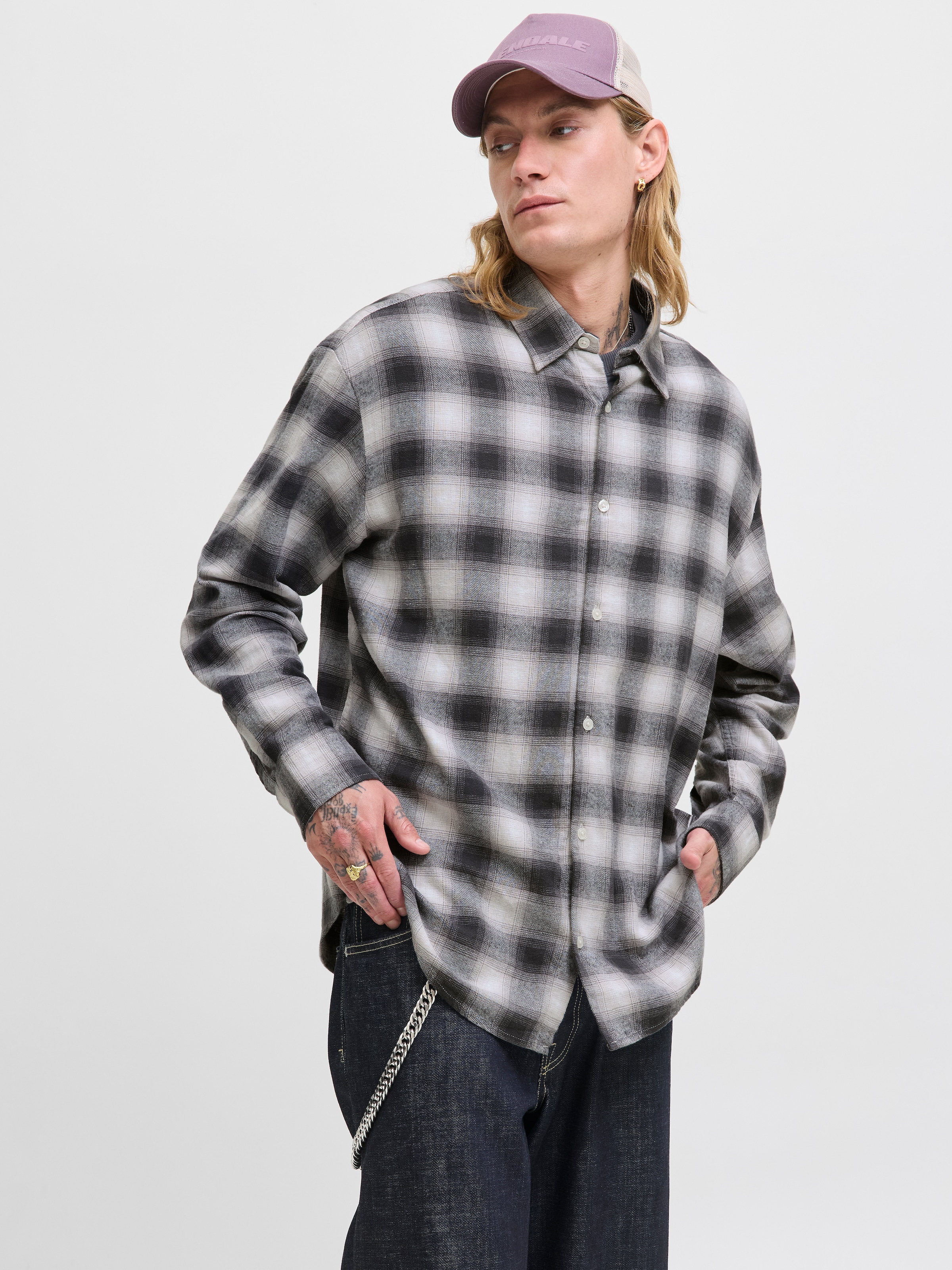 Jack & Jones Langarmhemd »JCOCOVER CHECKED FLANNEL SHIRT LS«