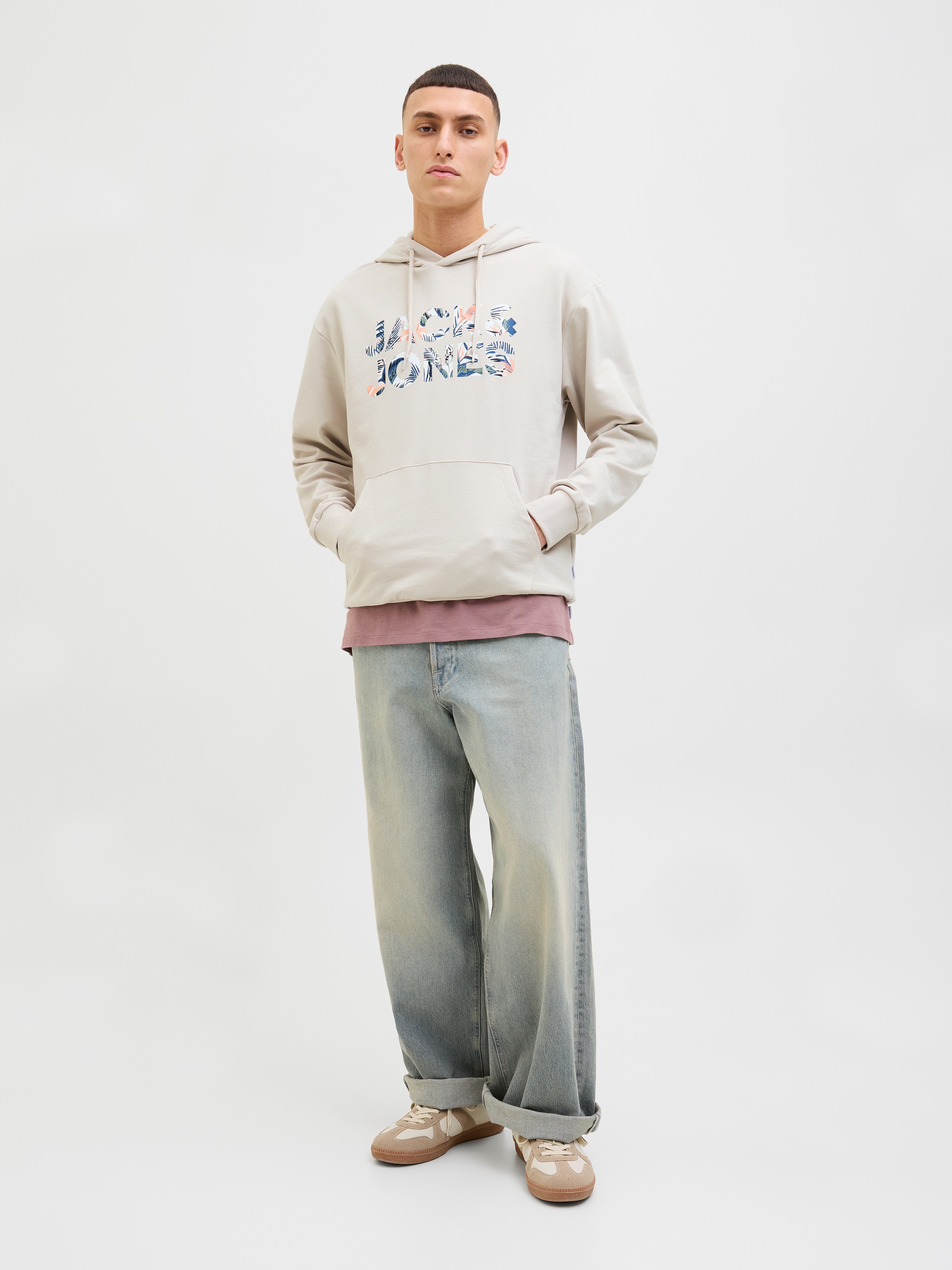 Jack & Jones Kapuzensweatshirt »JJEBRYAN CORP LOGO SWEAT HOOD NOOS«, mit Logo Druck