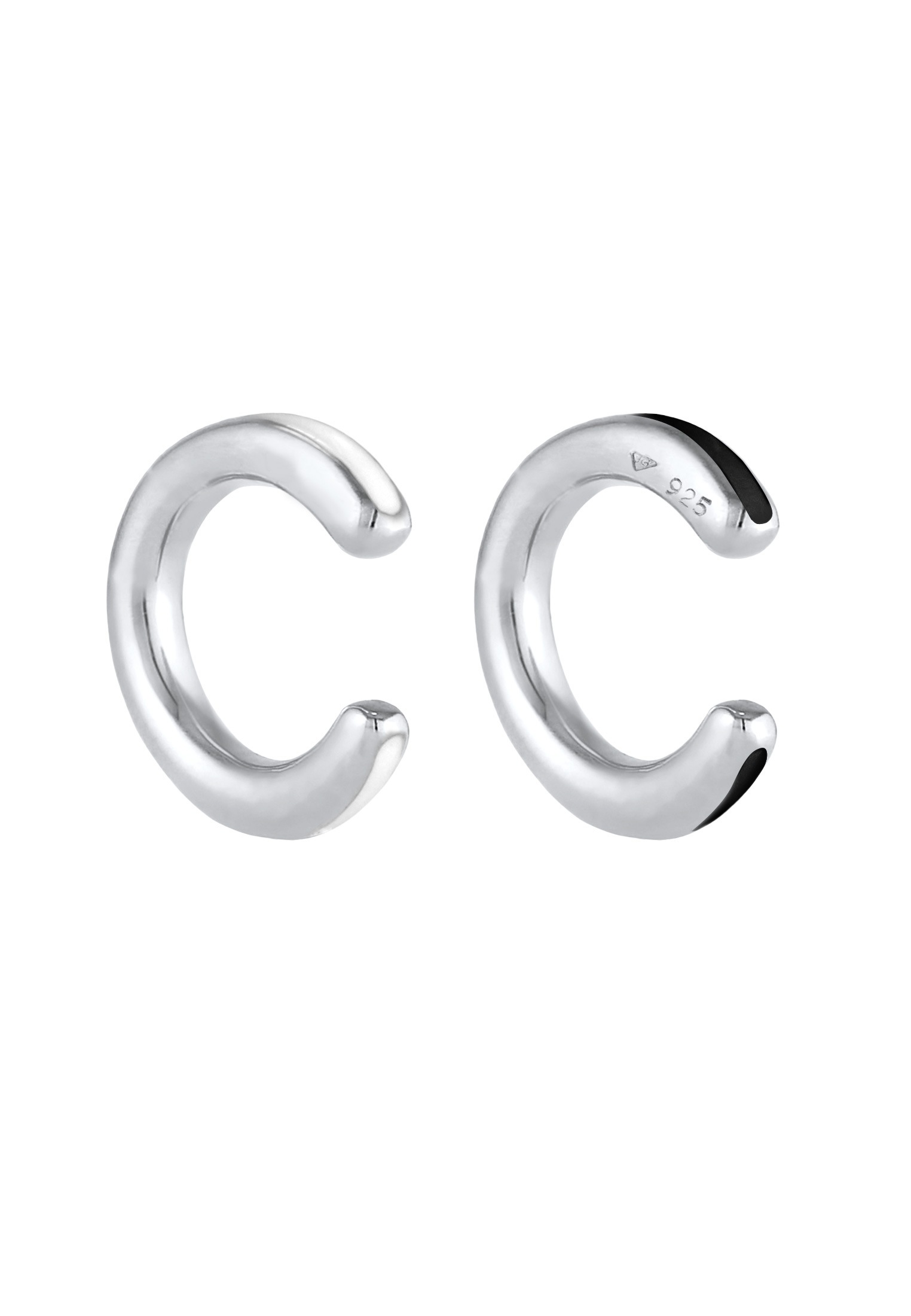 Elli Schmuckset »Ohrringe Buntes Emaille Earcuff 2er Set 925 Silber«