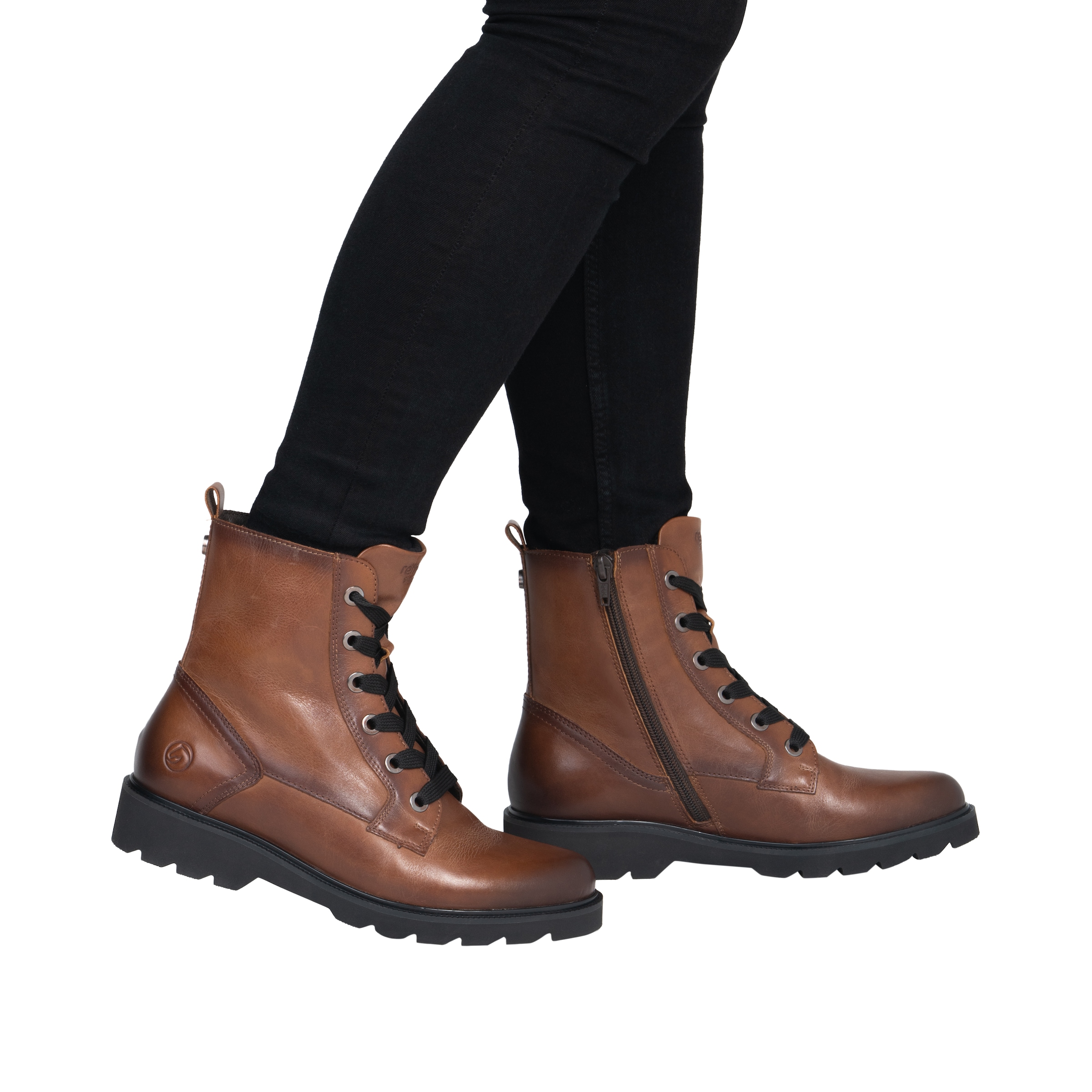 Remonte Schnürboots  Schnürstiefelette, Profilsohle, Blockabsatz