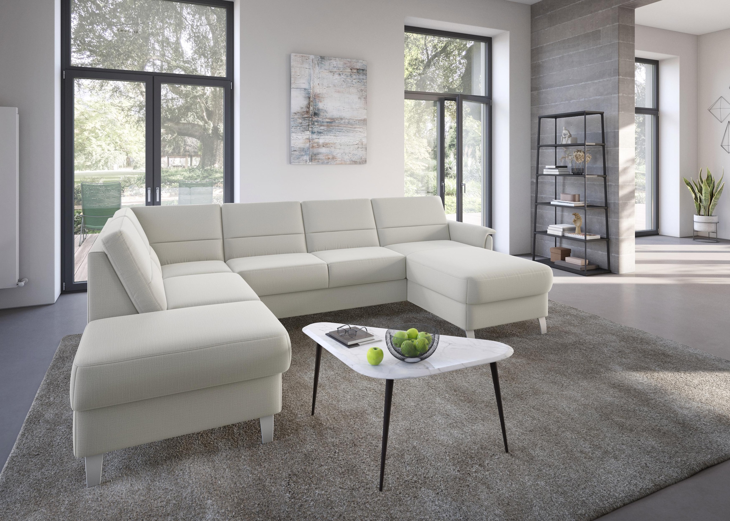 sit&more Wohnlandschaft »Palmera U-Form«, Federkern, wahlweise mit Bettfunktion und mit/ohne Stauraum
