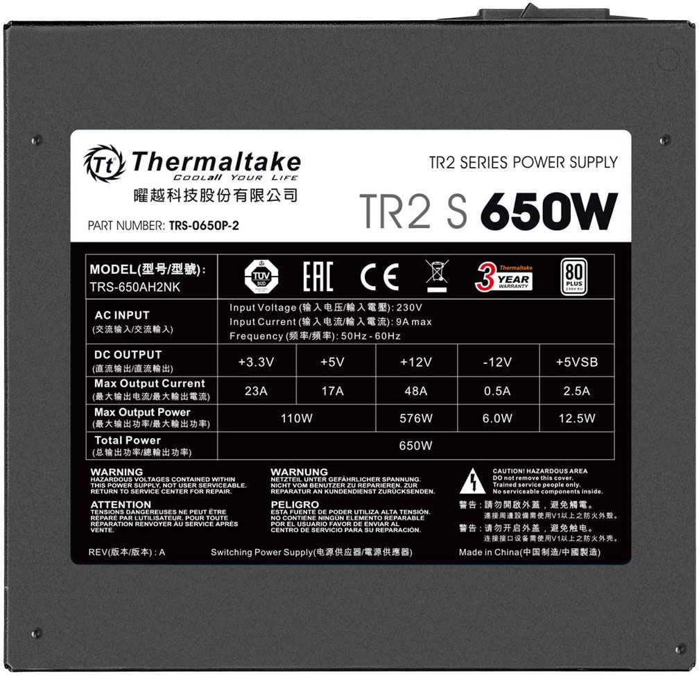 Thermaltake Netzteil »TR2 S 650W«