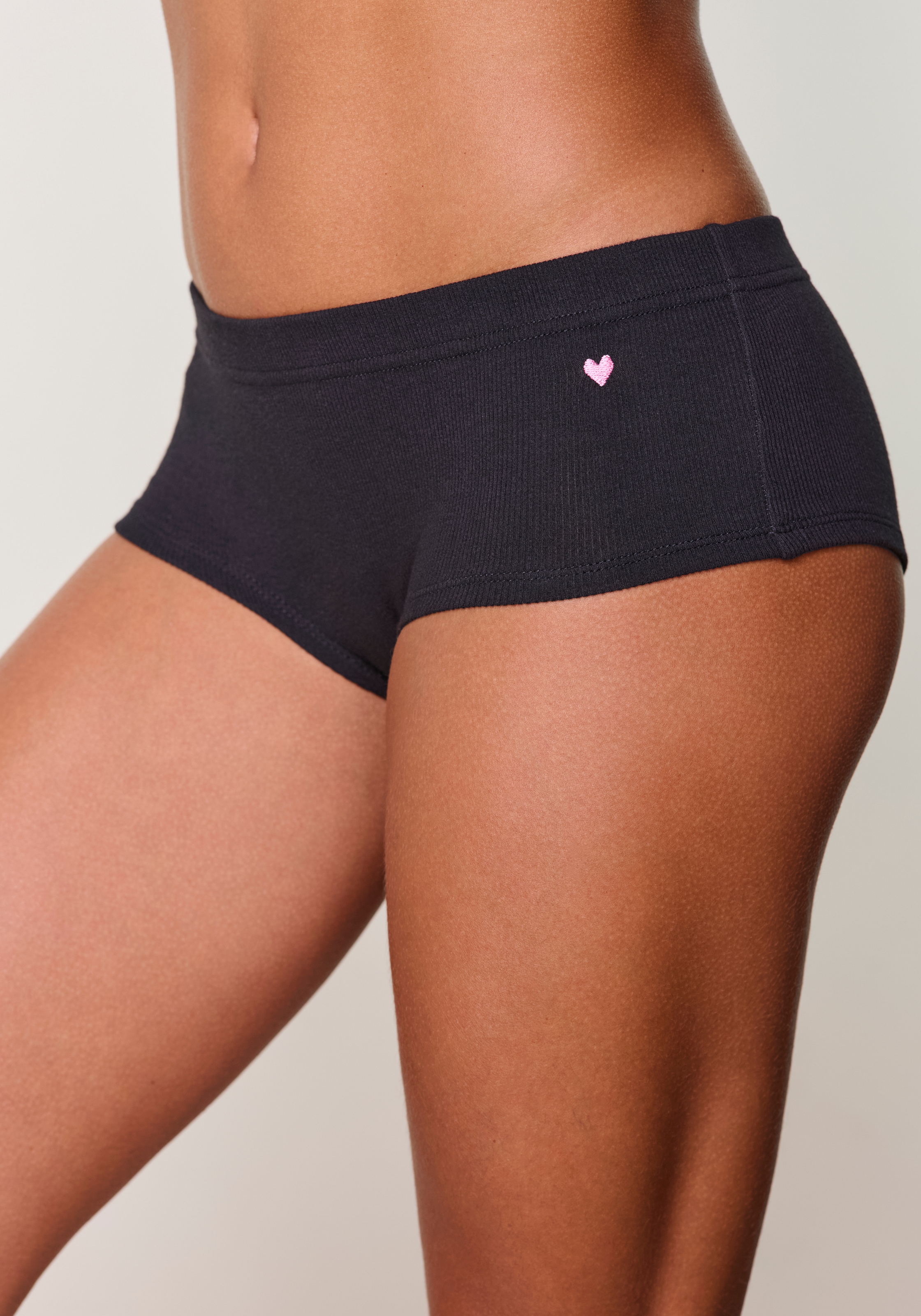 LASCANA Hüftpanty in elastischer Rippen-Qualität