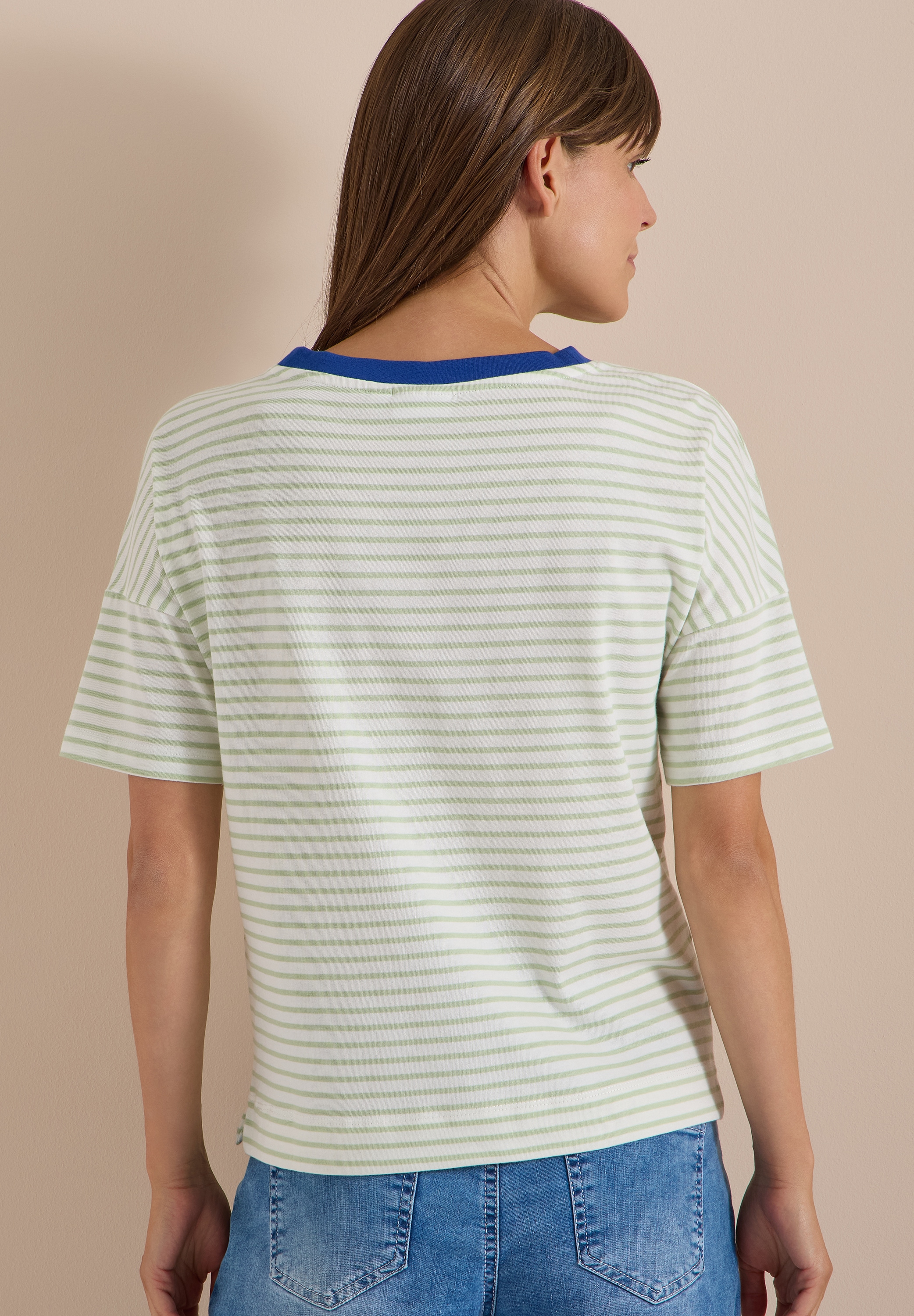 Cecil T-Shirt Jerseyshirt mit Streifen, Baumwolle