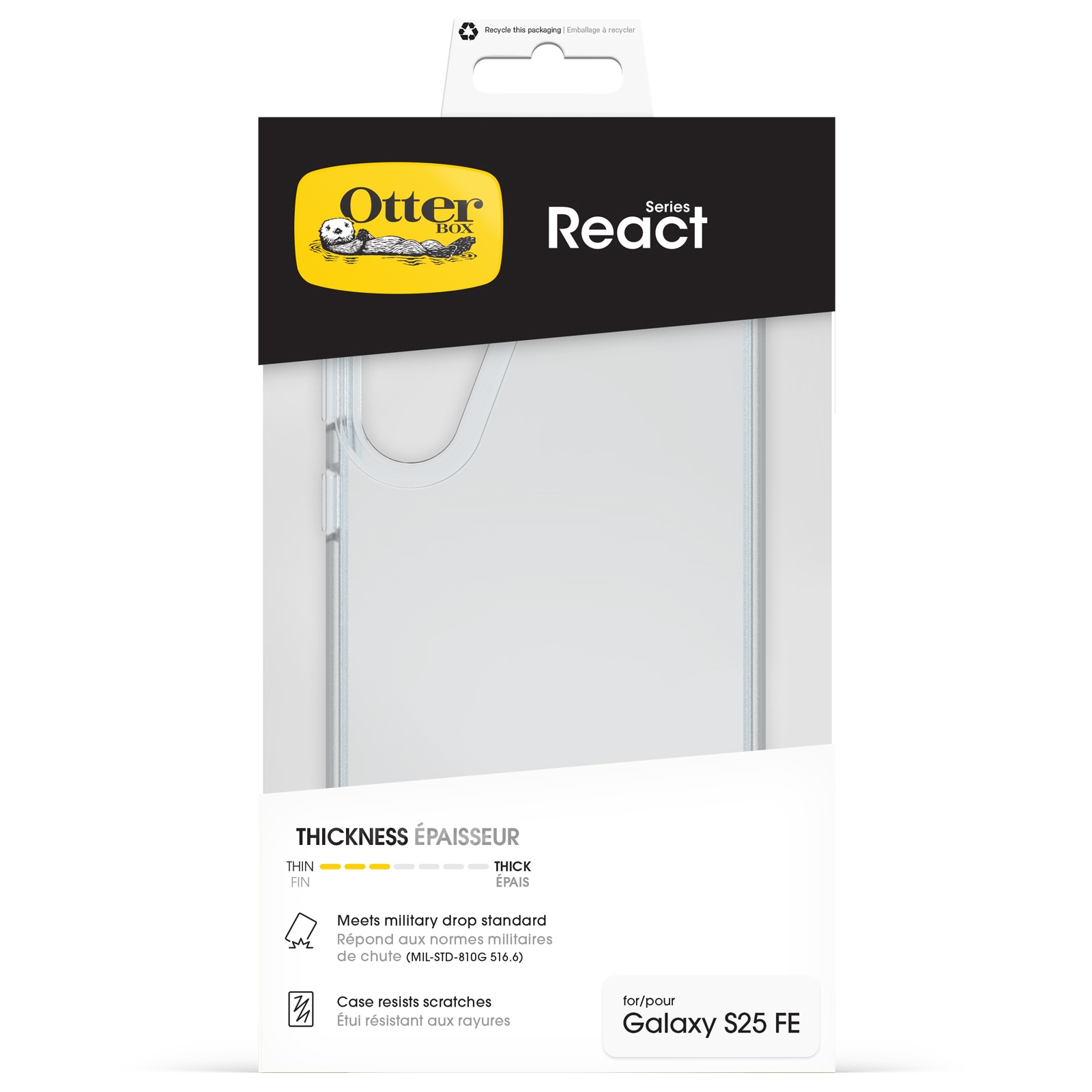 Otterbox Handyhülle »React Series Case für Samsung Galaxy S25 FE« Samsung Galaxy S25 FE Backcover, Schutzhülle, Handyschutzhülle, Case, Schutzcase, stoßfest