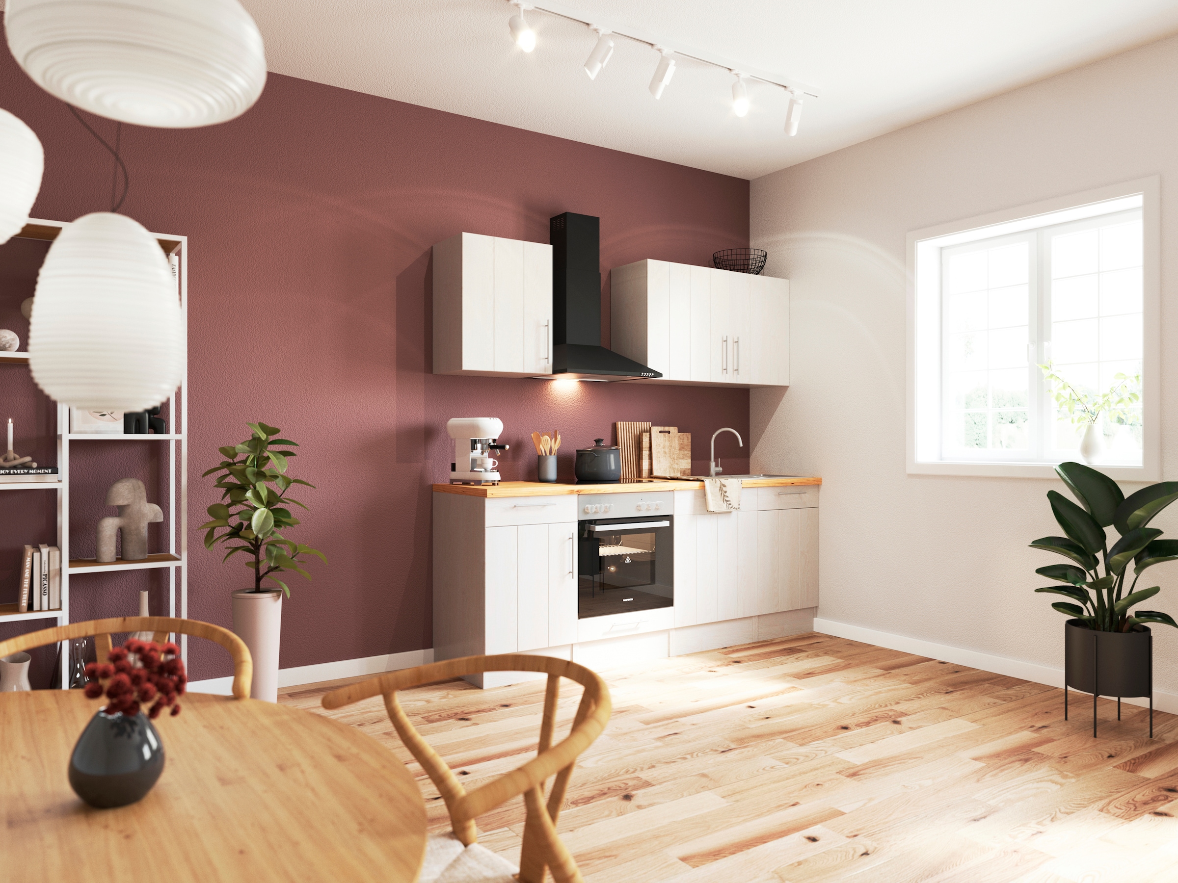 RESPEKTA Küchenzeile »Anton« Breite 220 cm, mit Soft-Close, in exklusiver Konfiguration für OTTO