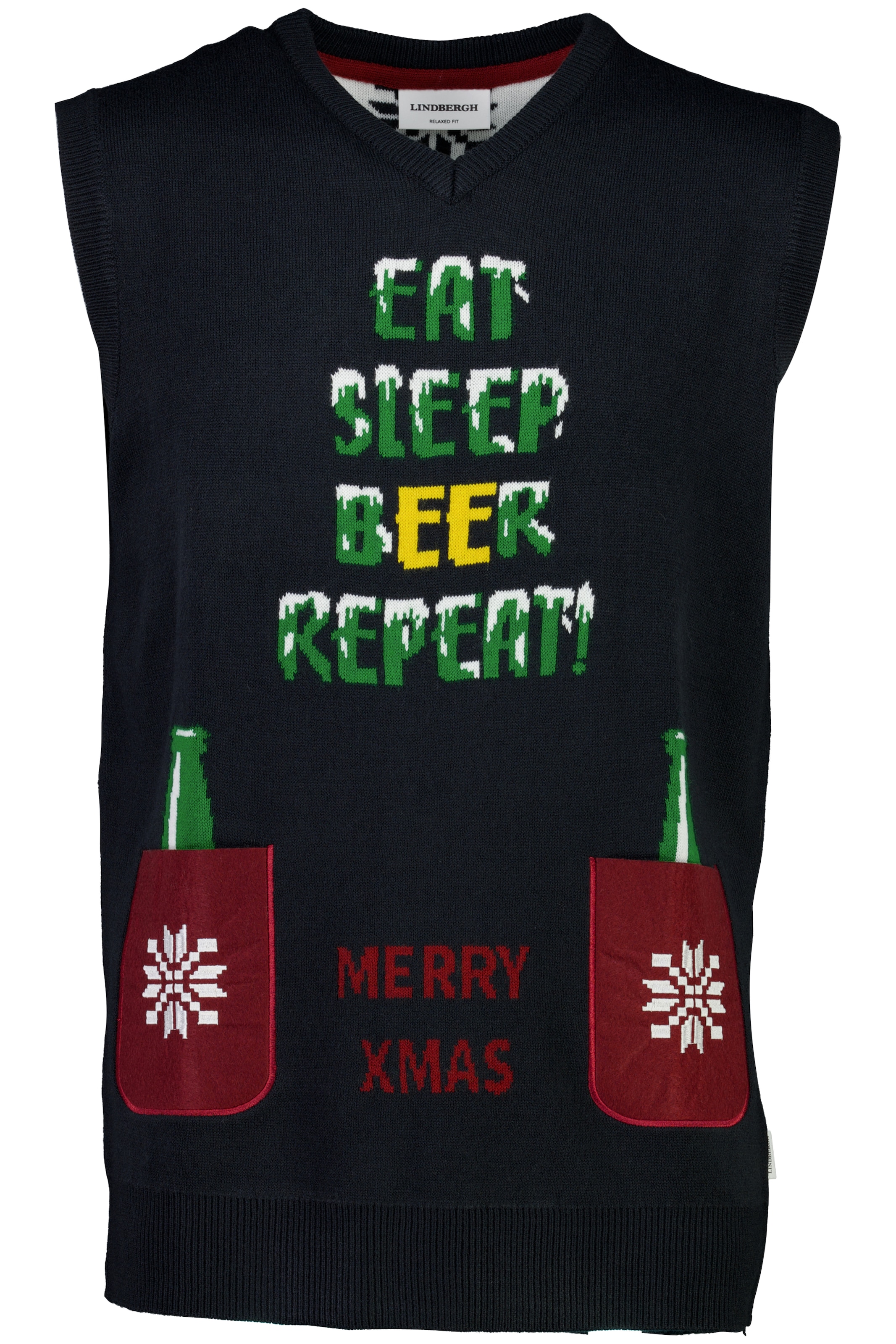 LINDBERGH Pullunder , mit weihnachtlichem Intarsien Muster
