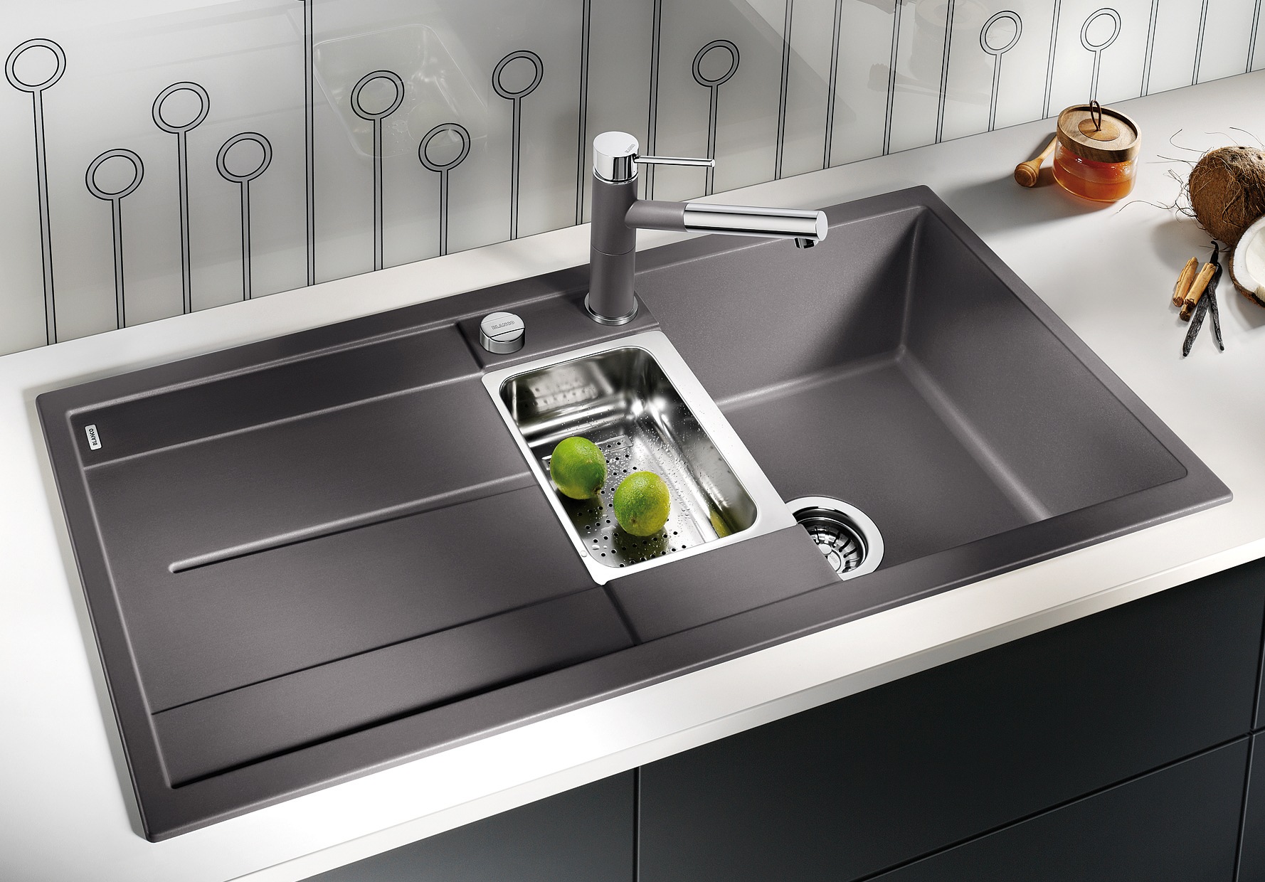 Blanco Granitspüle »METRA 6 S« aus SILGRANIT®, inkl. Edelstahl Multifunktionsschale