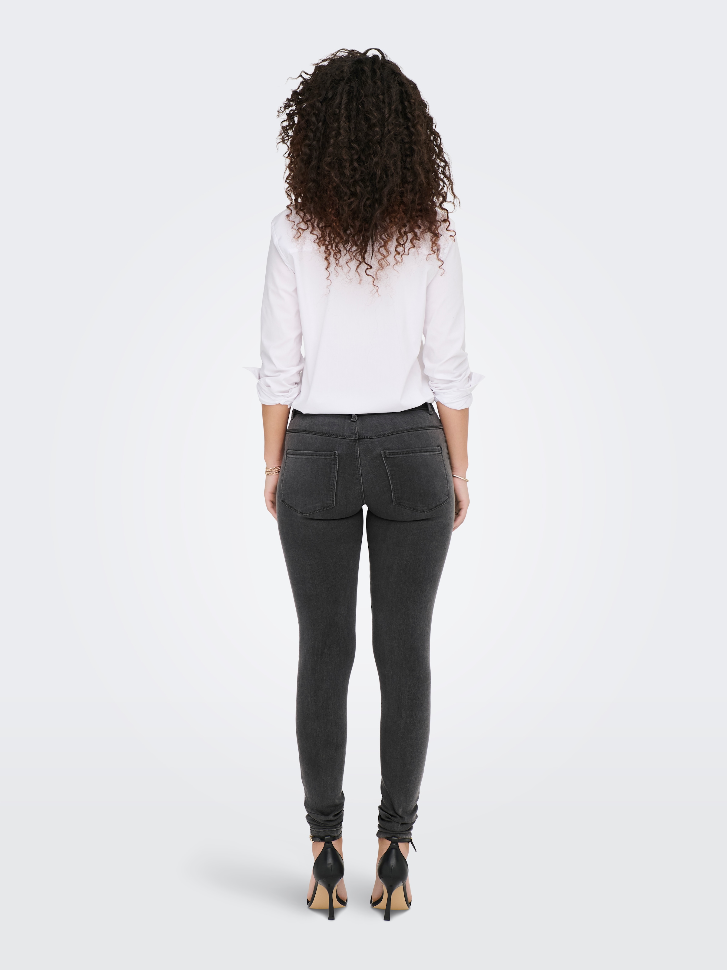 ONLY Skinny-fit-Jeans »ONLRAIN LIFE REG SKINNY DNM«, mit Gürtelschlaufen
