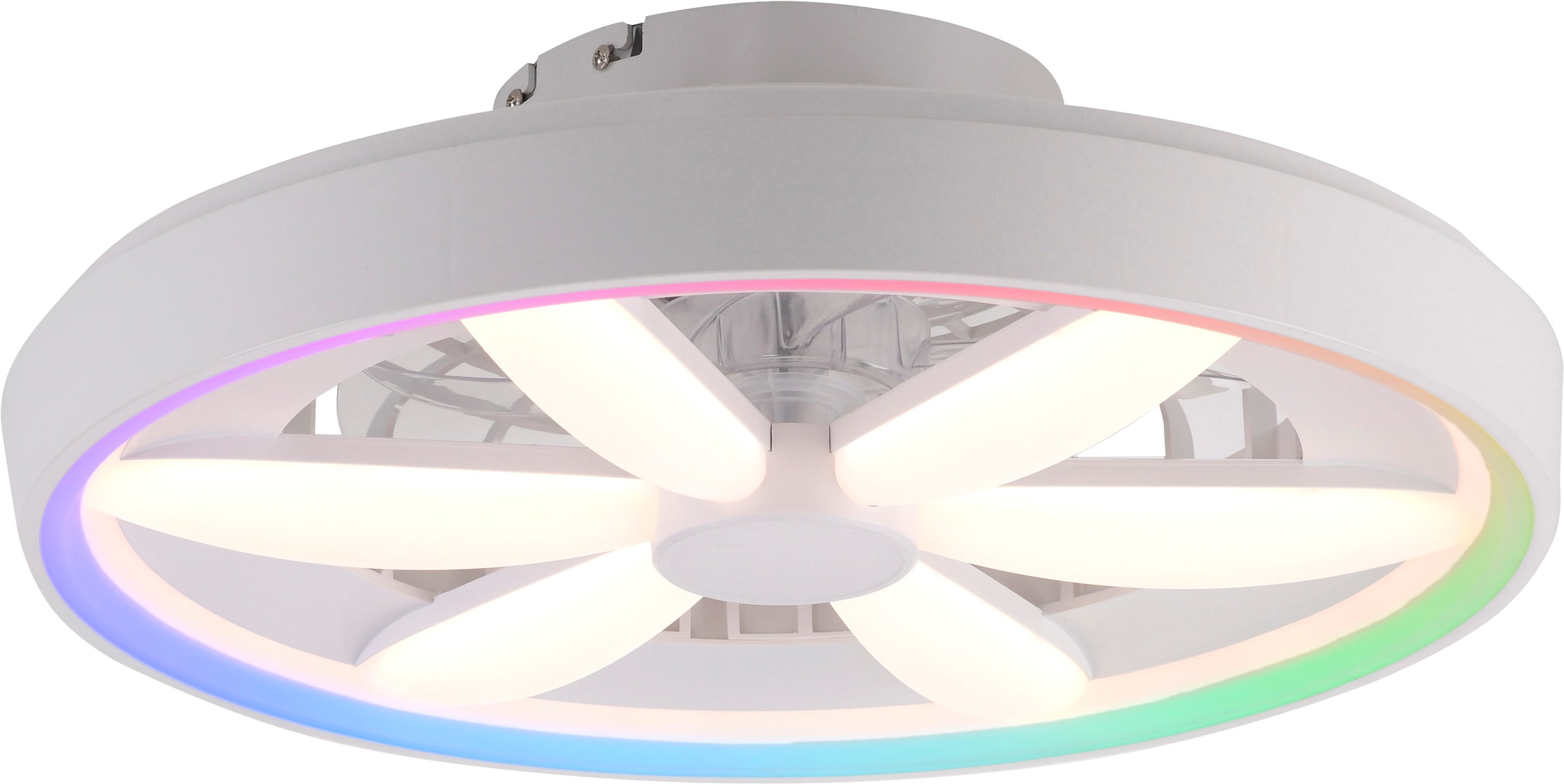 JUST LIGHT LED Deckenleuchte »AEROLUX« LED-Board 1 Stk. warmweiß - kaltweiß mit Ventilator, dimmbar, CCT 2700-6500K, RGB, Memory-/ Timerfunktion