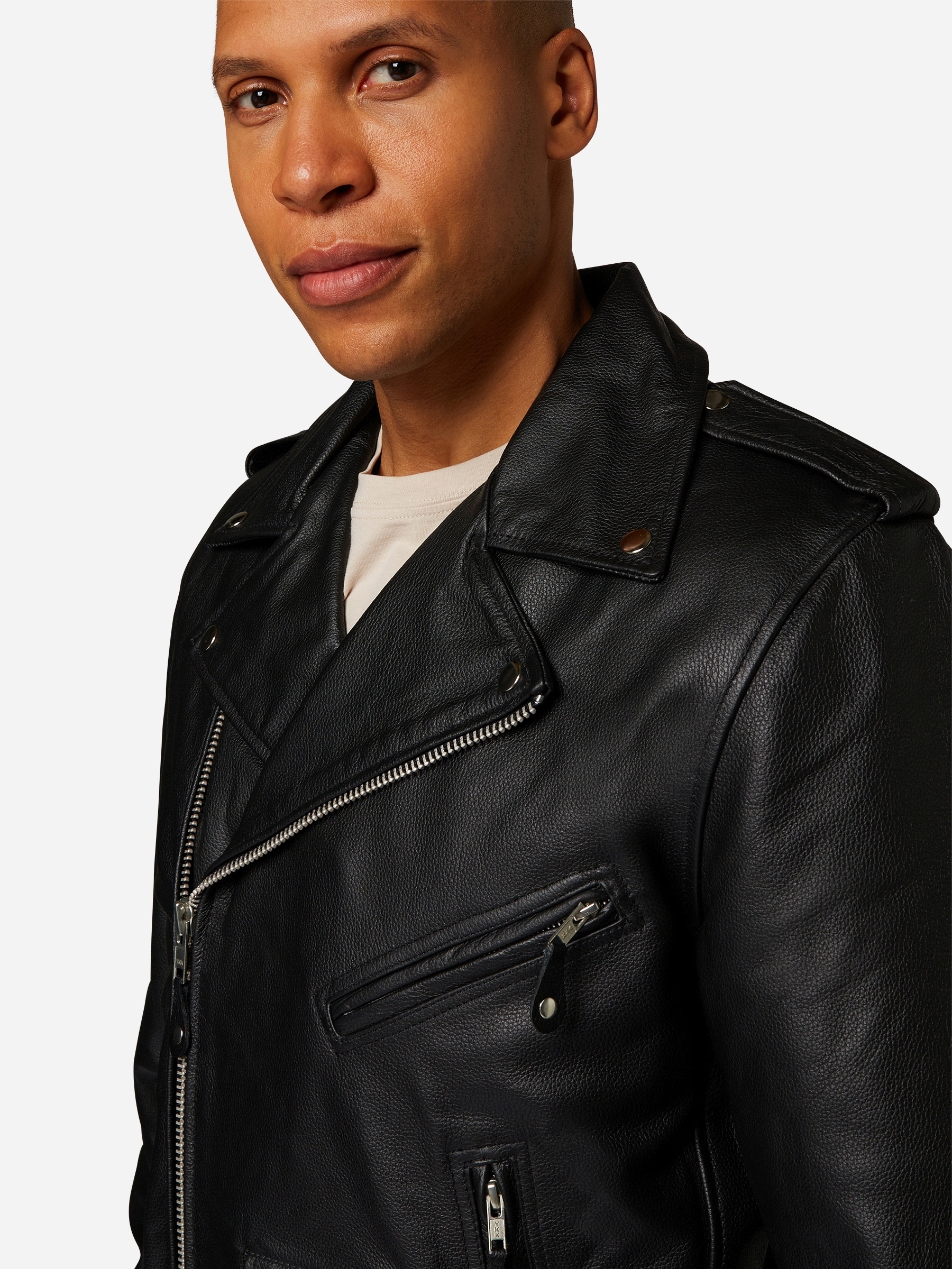 RICANO Bikerjacke »Lederjacke Brando« Handgefertigt aus echtem Leder