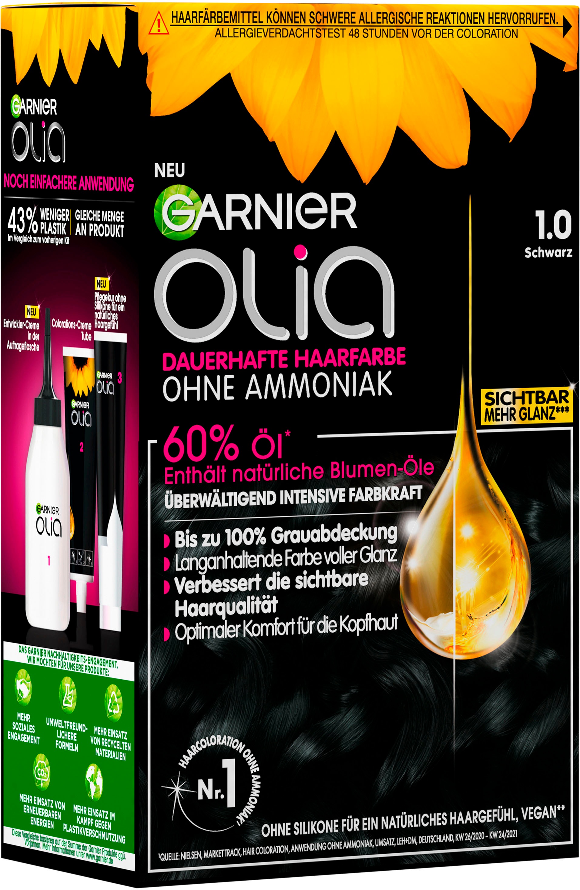 GARNIER Coloration »Garnier Olia dauerhafte Haarfarbe« mit pflegender Formel