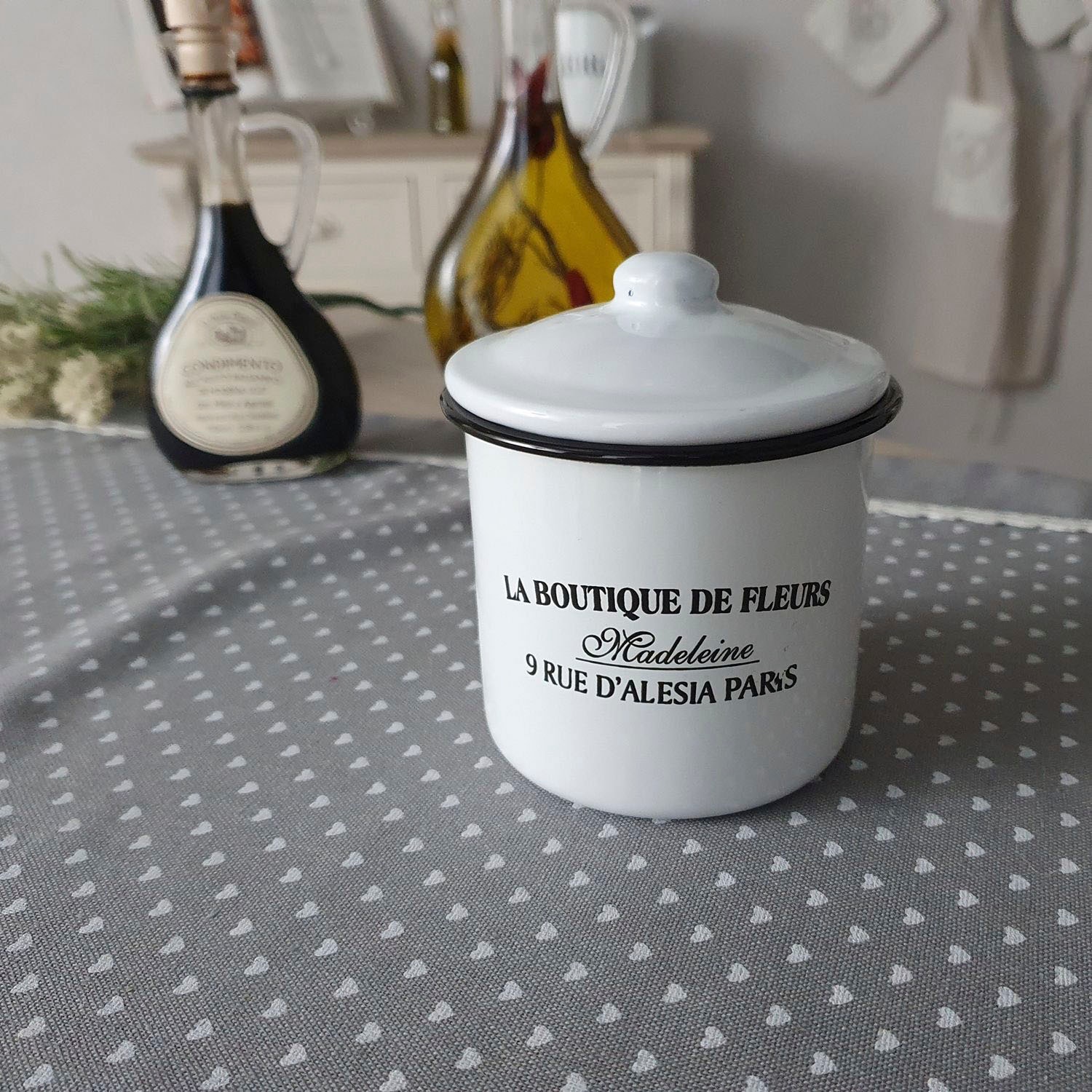 Ambiente Haus Dose »Behälter mit Deckel aus Emaille«, (1 St.)