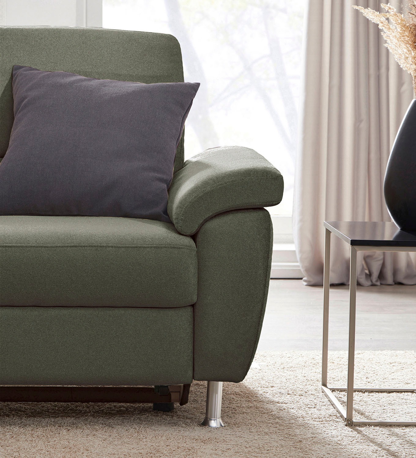 CALIZZA INTERIORS Ecksofa »Onyx L-Form«, Ottomane links oder rechts, wahlweise mit Bettfunktion, Breite 257 cm