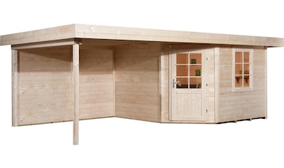 weka Gartenhaus »Designhaus 213 Plus«, (Set), mit Anbaudach und Rückwand kaufen