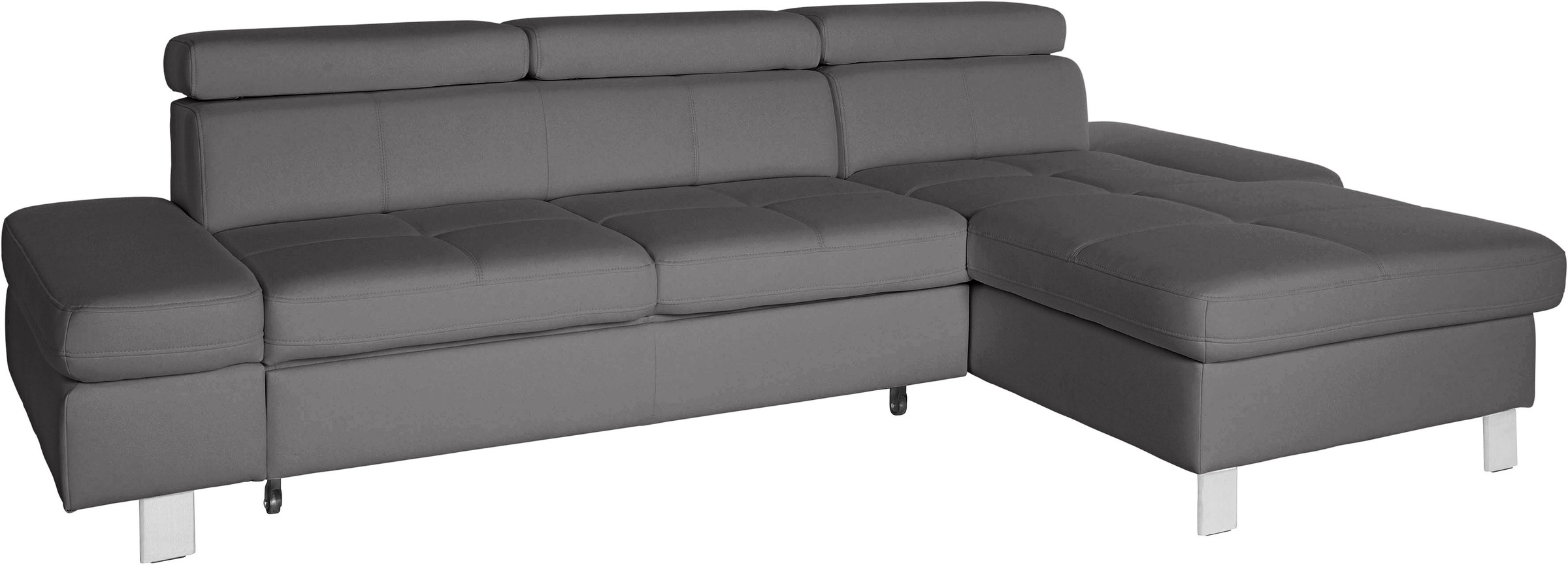 exxpo - sofa fashion Ecksofa »Fiji, hochwertige Detailverarbeitung im Sitz und Rücken, L-Form«, bequem durch Kopf- und Armteilverstellung, wahlweise mit Bettfunktion