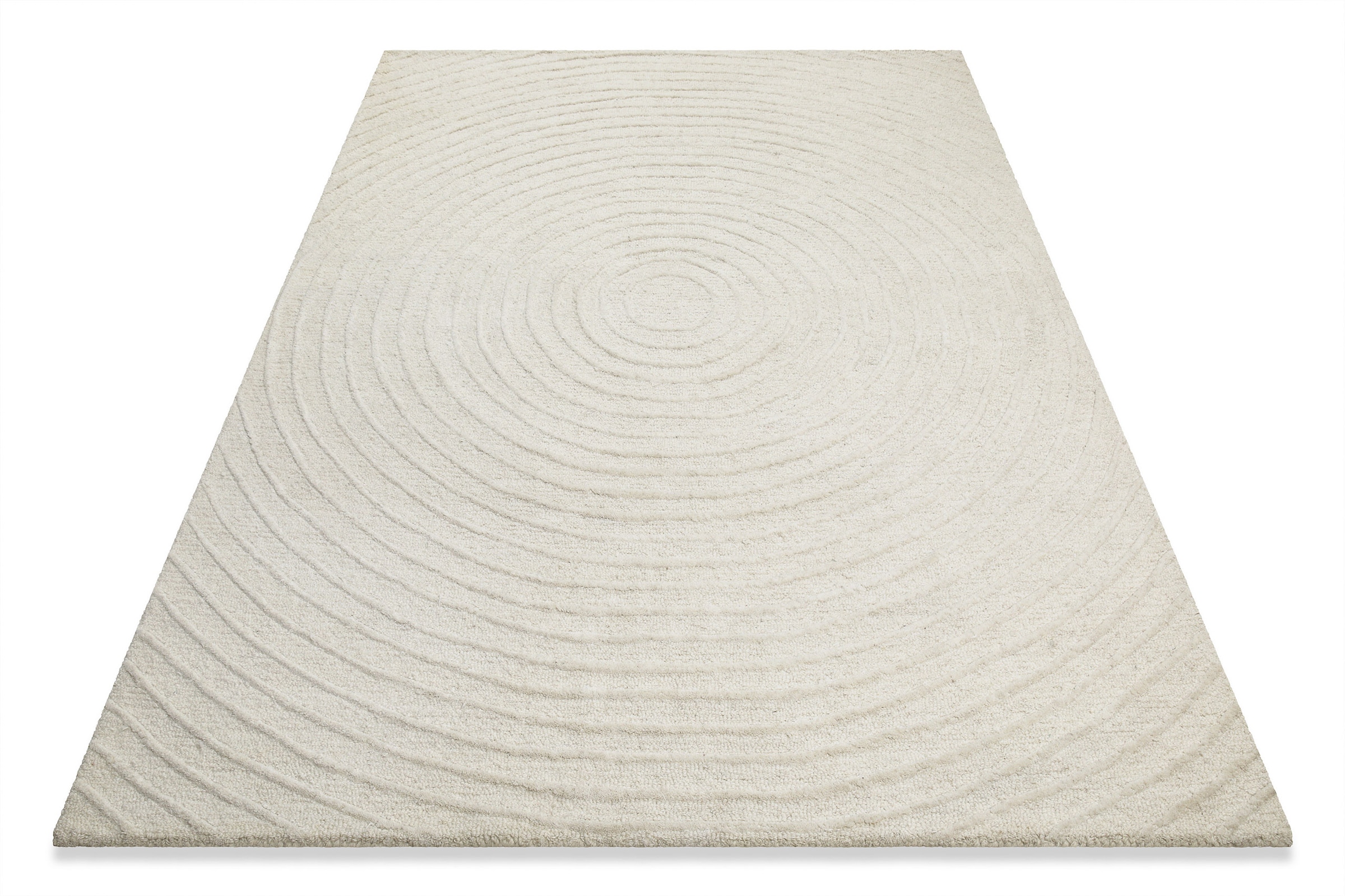 Wecon home Wollteppich »Hamptons NINETEEN«, rechteckig, 15 mm Höhe, Läufer, Schurwolle, Kurzflor, Wohn- & Schlafzimmer, Hoch-Tief-Effekt