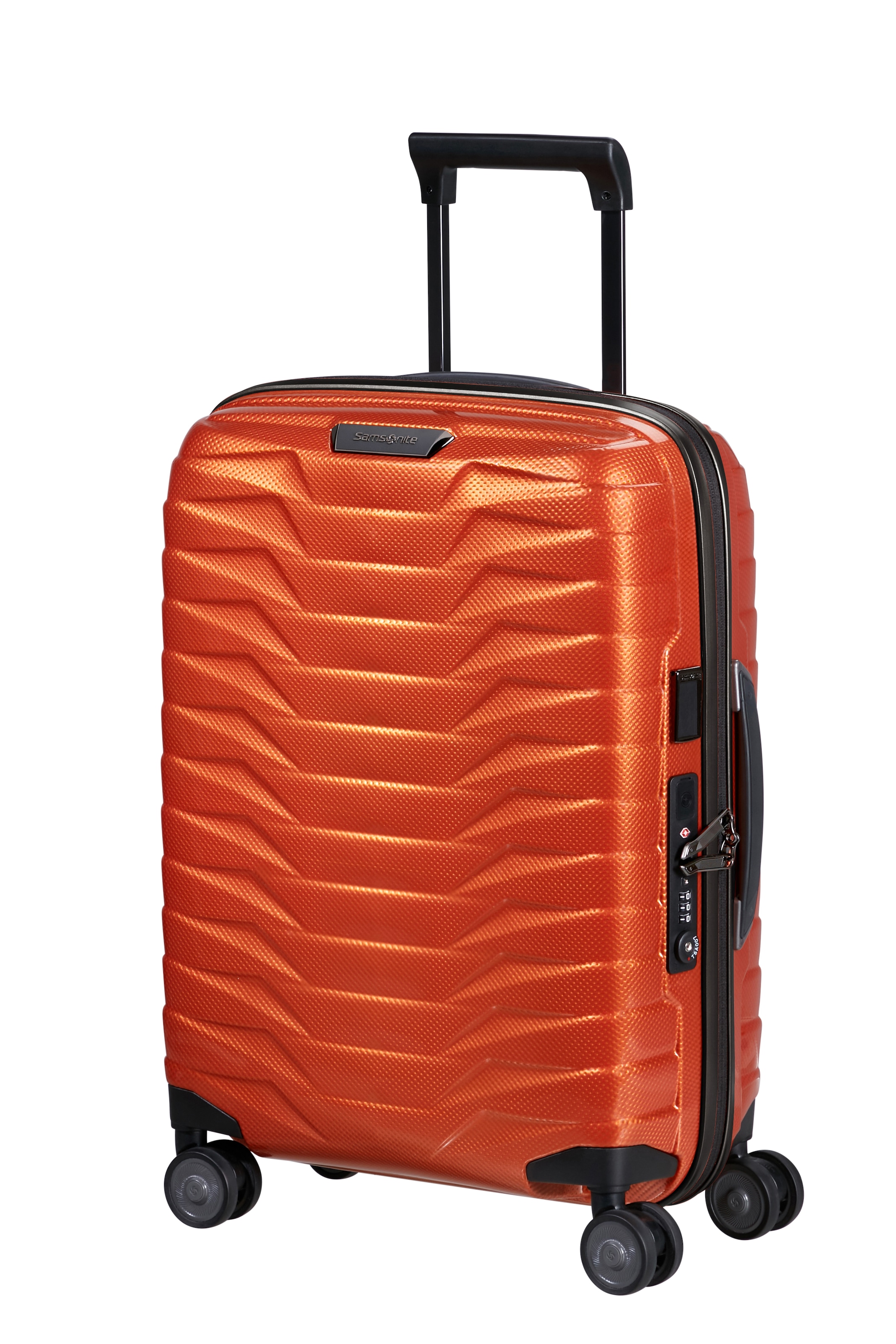 Samsonite Hartschalen-Trolley »PROXIS, verschiedene Größen und Farben« 38 l 4 Rollen arretierbares und versenkbares Druckknopf-Trolleysystem