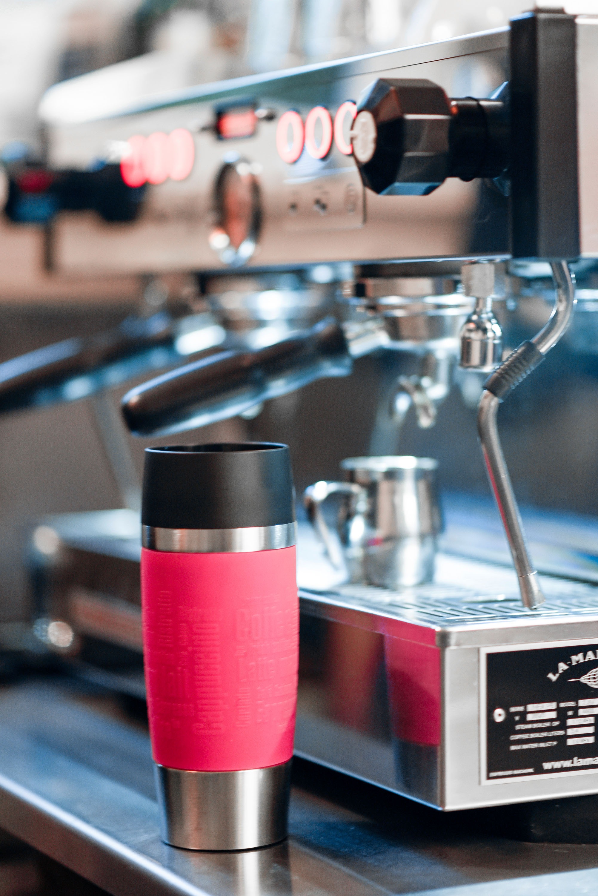 Emsa Thermobecher »Travel Mug«, (1 tlg.), Edelstahl, 360°Trinköffnung, 4h heiß/8h kalt, 360 ml