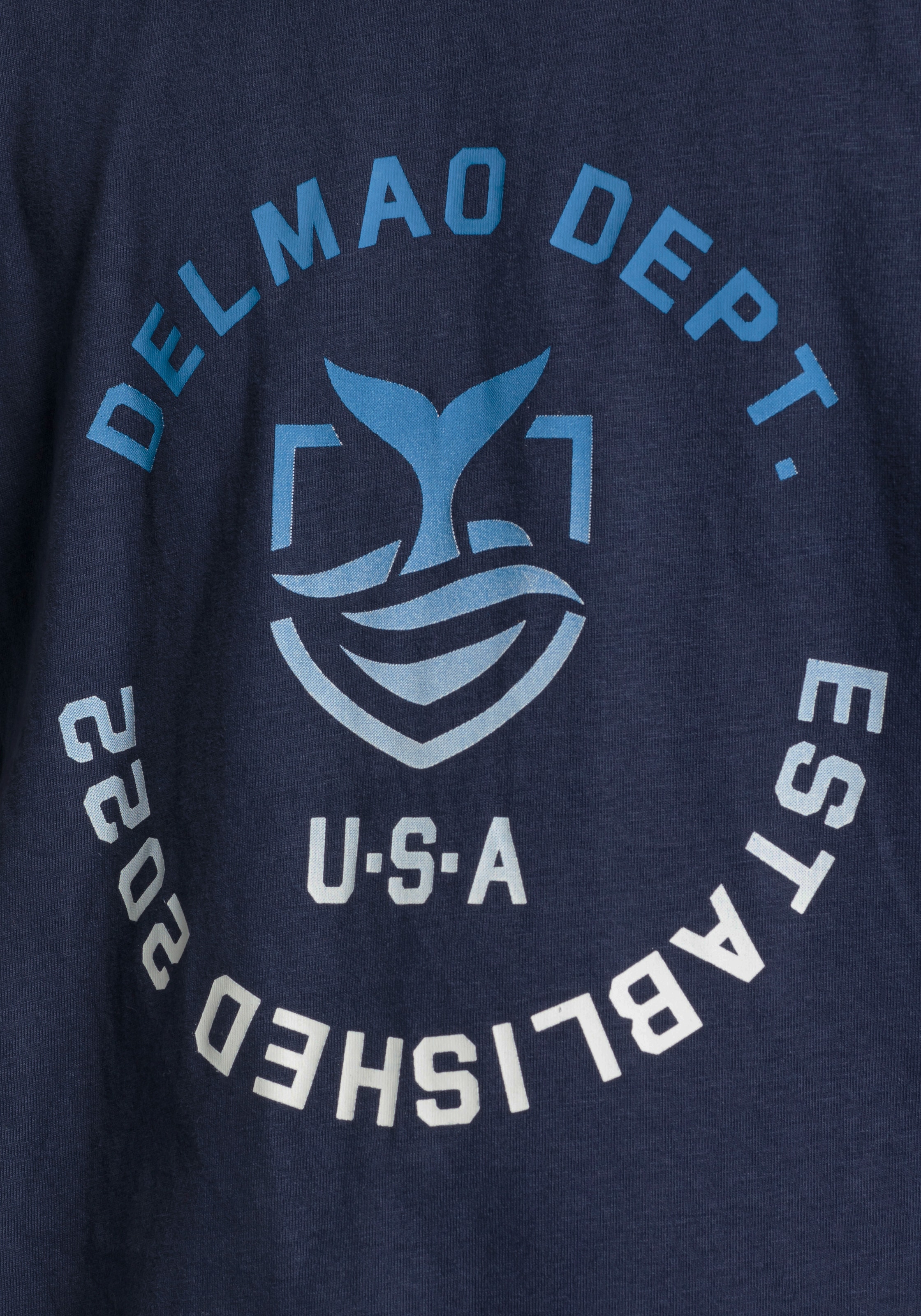 DELMAO T-Shirt »mit Logo-Print für Jungen«, Kurzarm, Basic-Passform, mit Logodruck, Rundhalsausschnitt