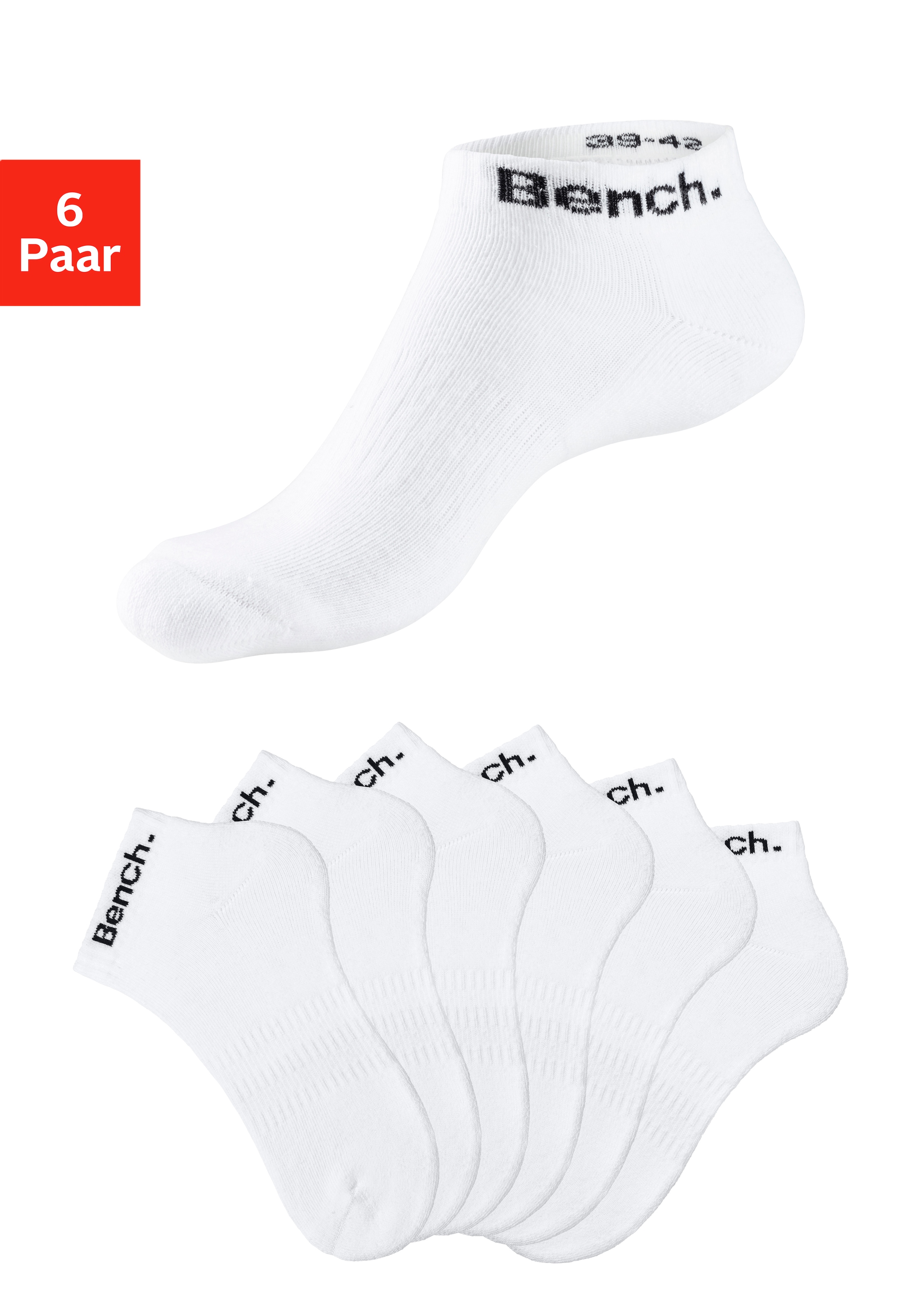 Bench. Sportsocken, (Packung), Tennis Kurzsocken mit Halbfußfrottee