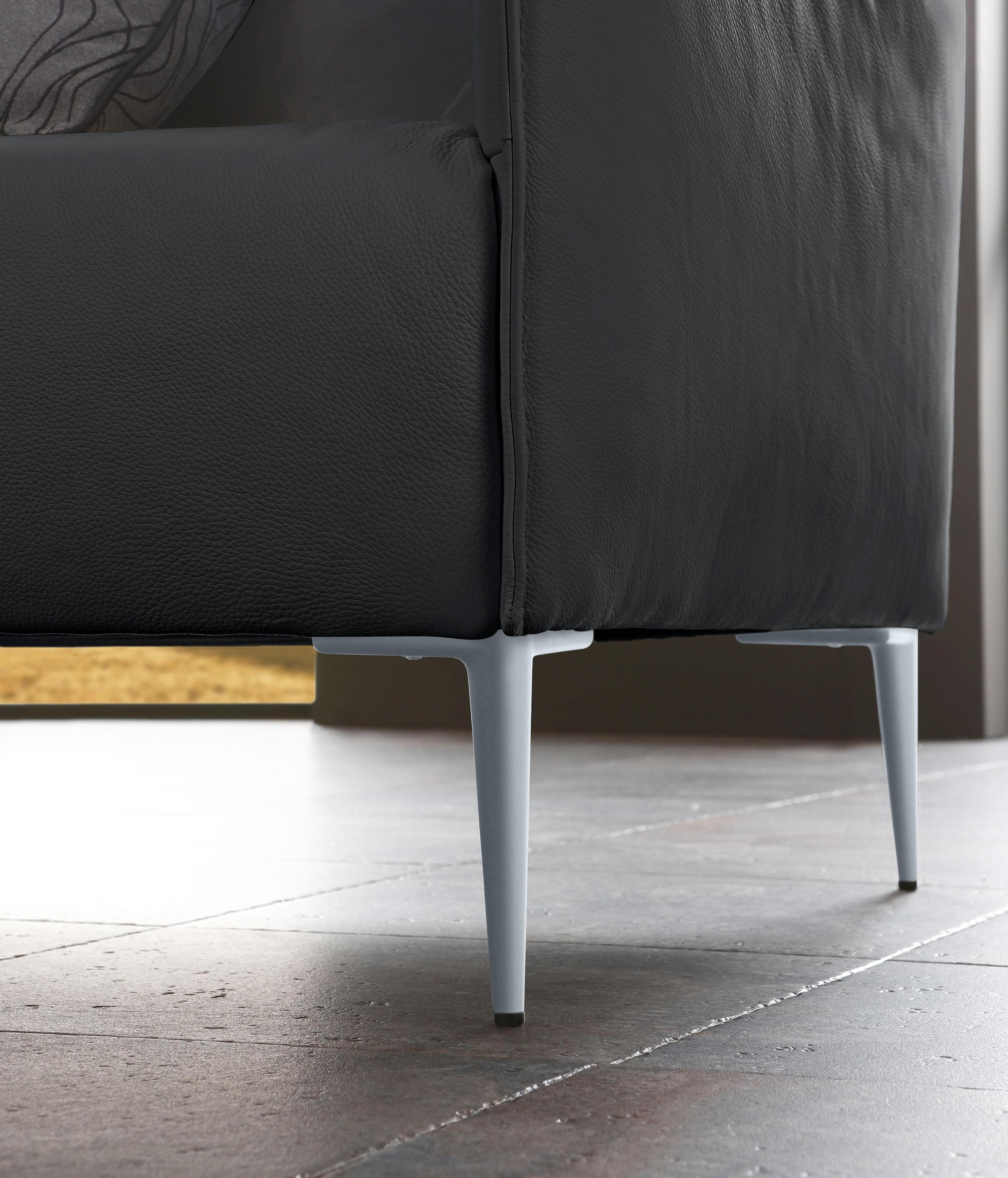 W.SCHILLIG 3-Sitzer »sally«, mit Metallfüßen in Silber matt, Breite 224 cm