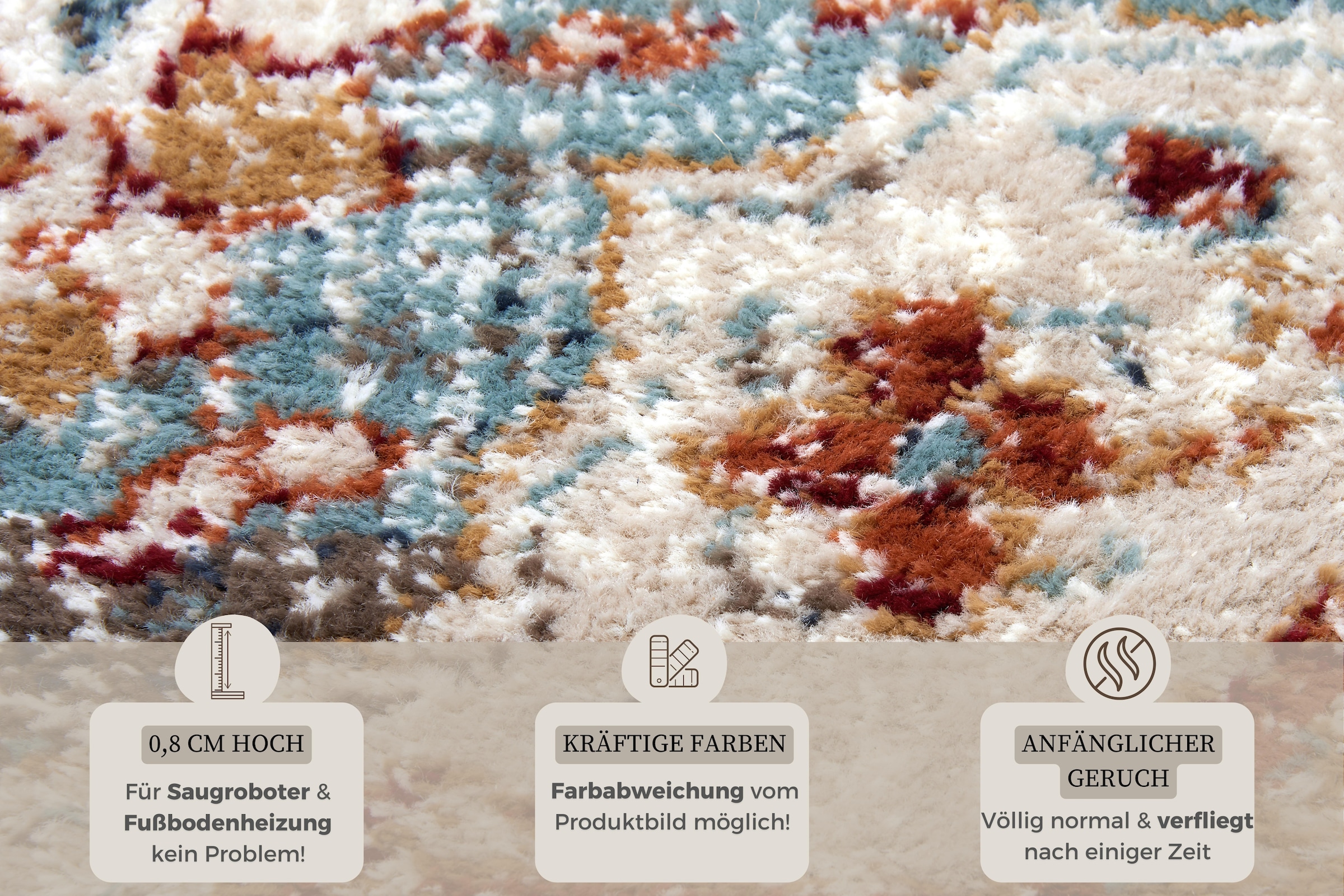 HANSE Home Teppich »Strozzi« rechteckig 8 mm Höhe Läufer, Orientalisch, Kurzflor, Wohnzimmer, Schlafzimmer, Esszimmer