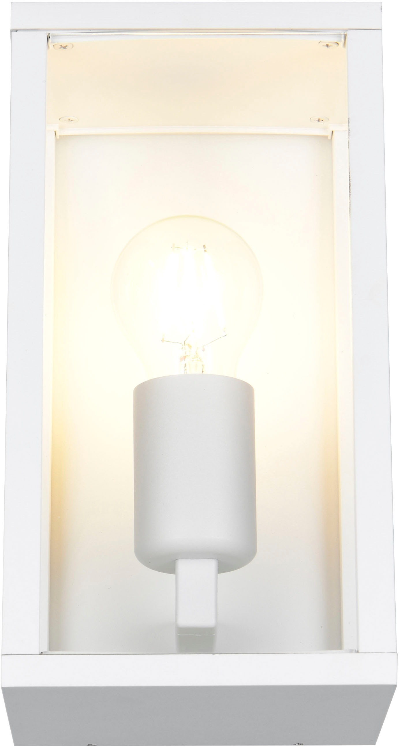 TRIO Leuchten Außen-Wandleuchte »GARONNE, Fassadenbeleuchtung, Wandlampe exkl 1x E27 max 60W, IP44« E27 1 Stk. warmweiß - kaltweiß Wandleuchte Garten Terrasse, mit Glasschirm Höhe 26cm Breite 14cm