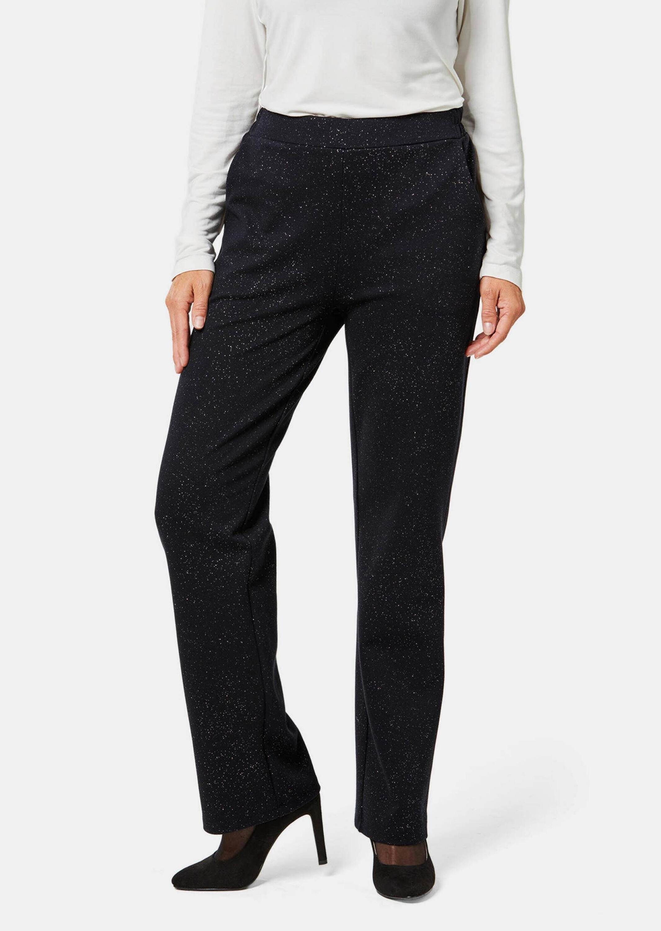 GOLDNER 2-in-1-Hose »Kurzgröße Stretchbequeme Hose mit Glitzer«