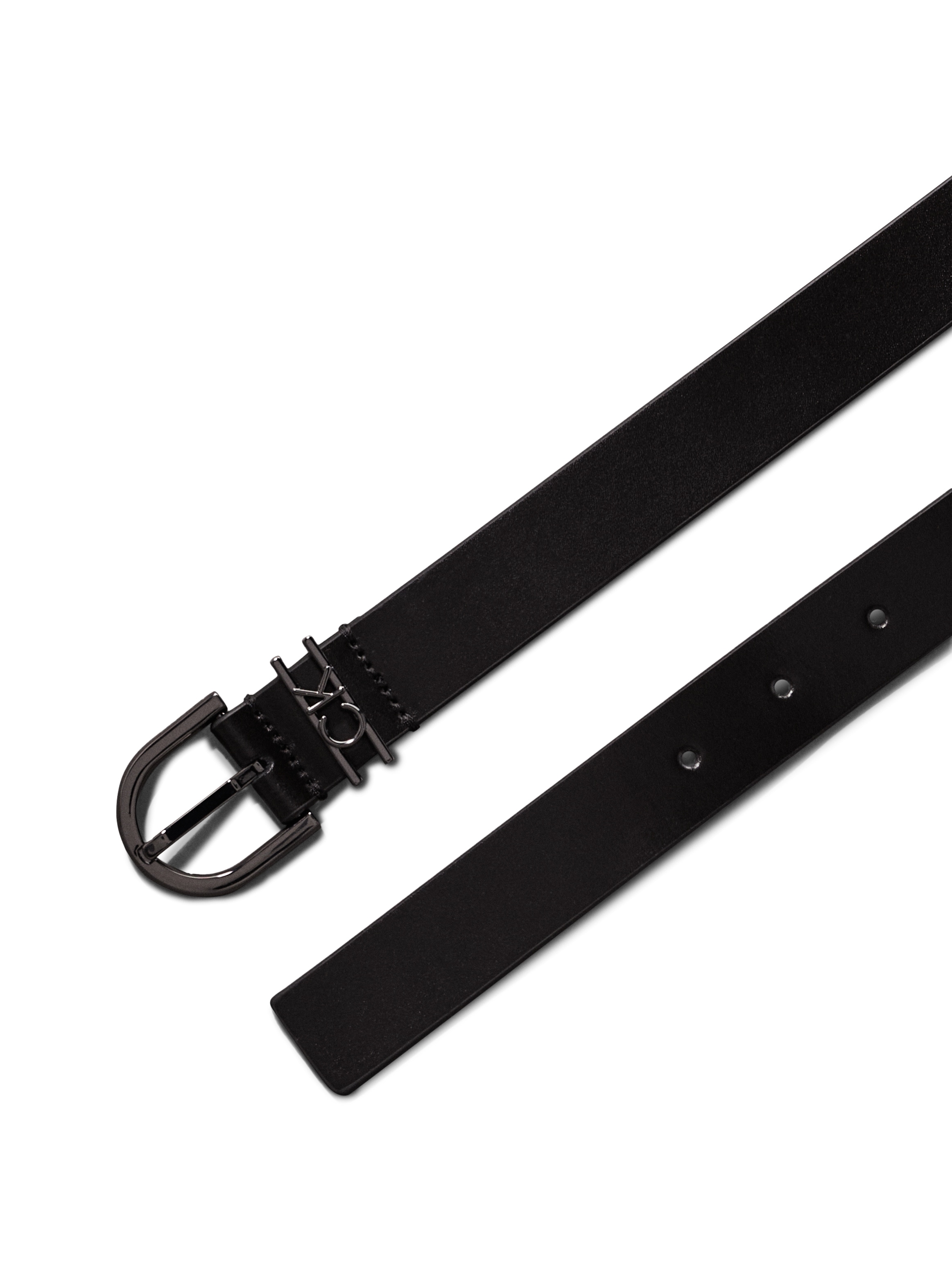 Calvin Klein Ledergürtel »CK LOOP RND BUCKLE BELT 2.5CM«, mit Logoprägung