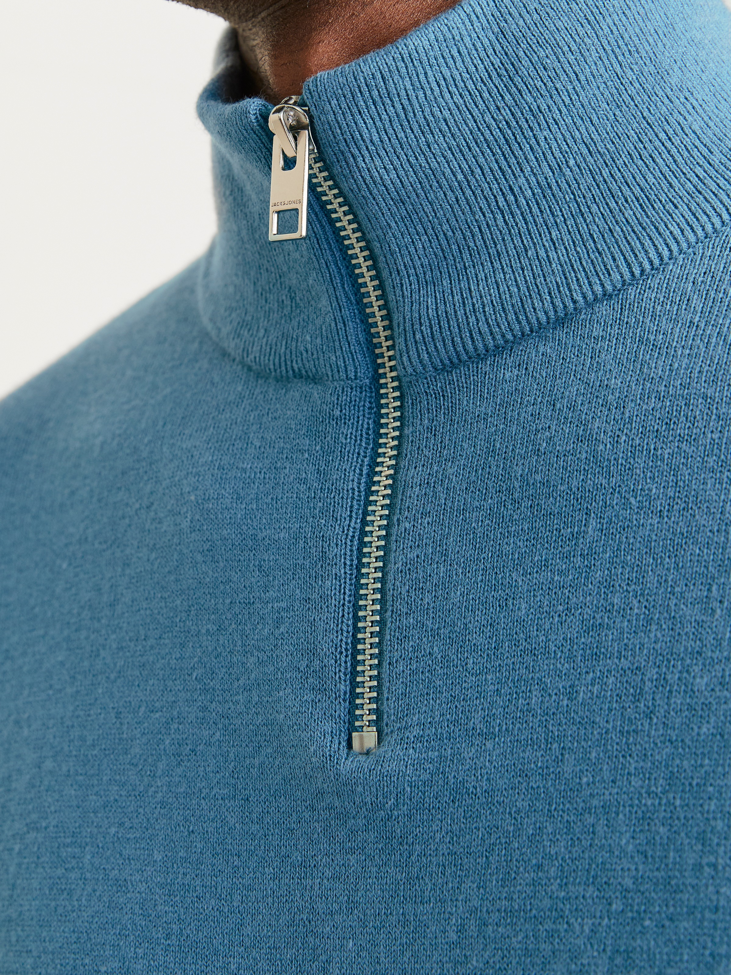 Jack & Jones Troyer »JJEEMIL KNIT HALF ZIP NOOS«, mit Rippbündchen