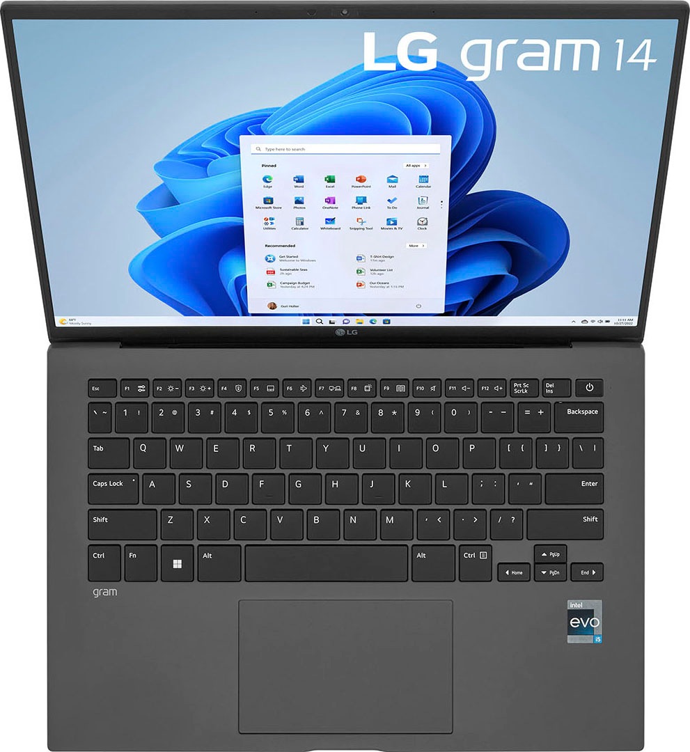 LG Notebook »Gram 14Z90R-G.AA79G«, 35,5 cm, / 14 Zoll, Intel, Core i7, Iris Xe Graphics, 1000 GB SSD