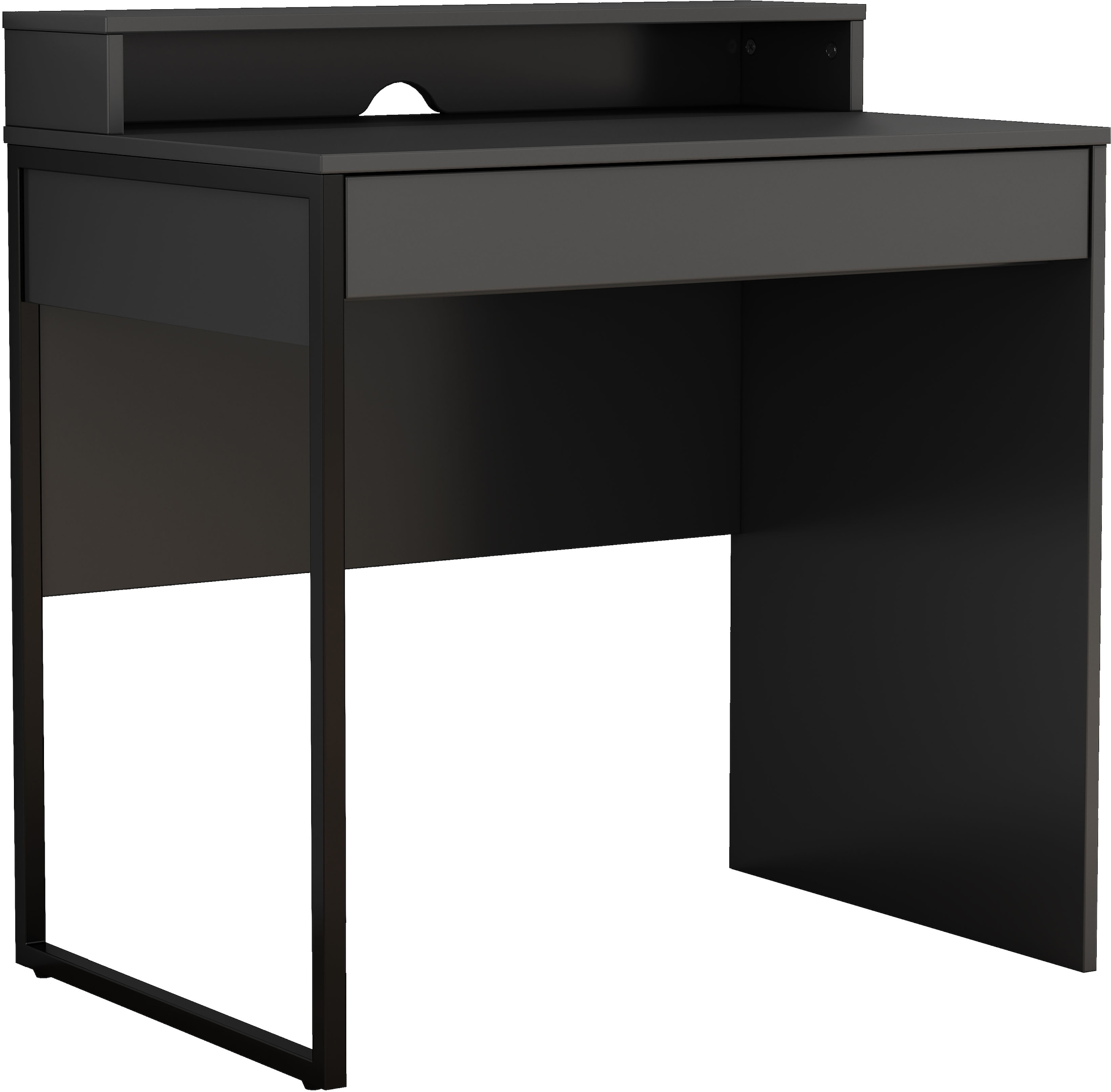 OTTO home Schreibtisch »Moid, Computertisch in modernem Design« Breite 80 cm, mit Schublade, Kabeldurchlass & Metallkufe