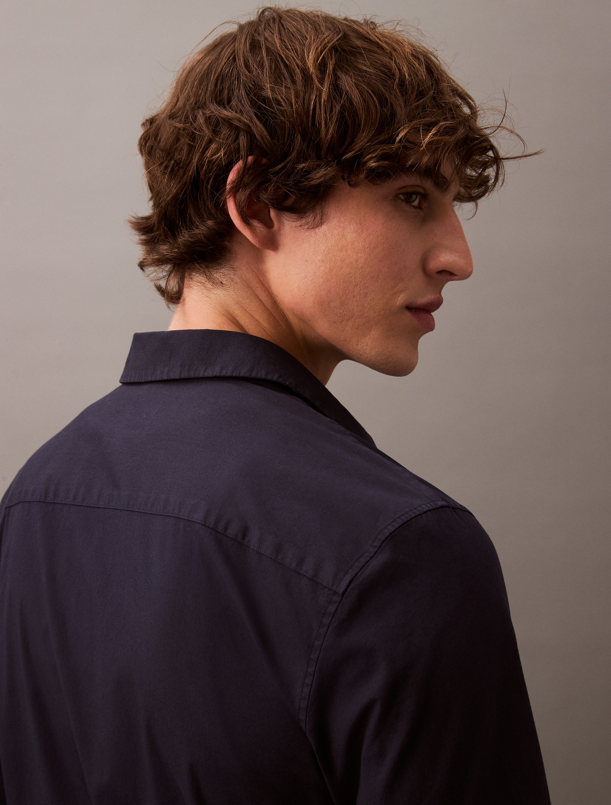 Calvin Klein Langarmhemd »LS SOLID STRETCH SLIM SHIRT«, in Unifarbe