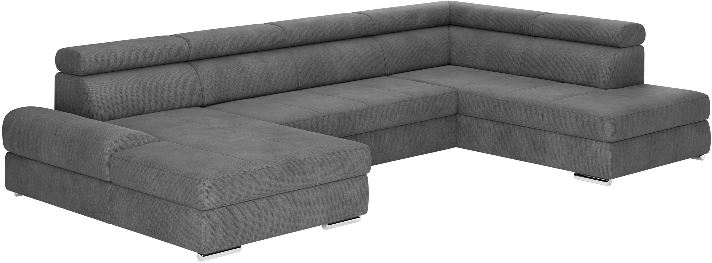 sit&more Wohnlandschaft »U-Form« mit verstellbaren Kopfteilen, wahlweise mit Bettfunktion